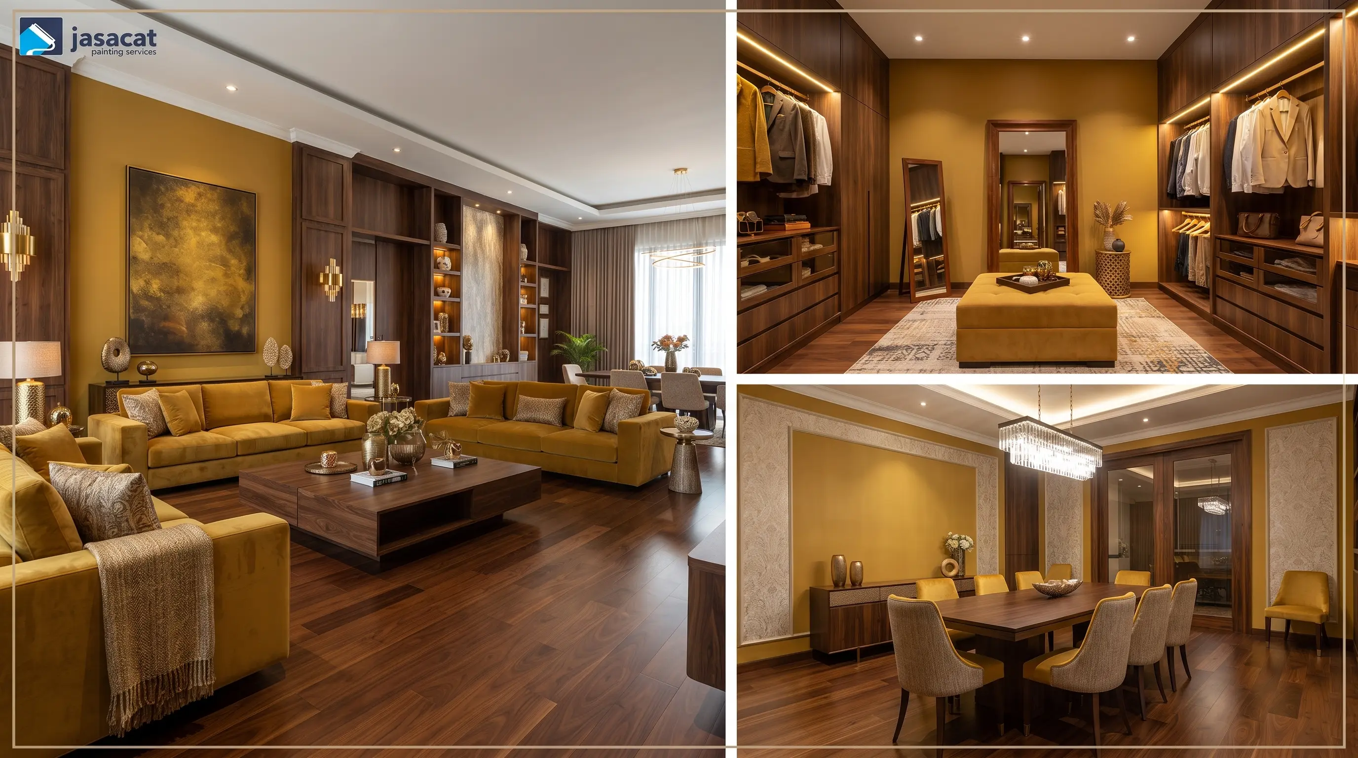 Warna mustard interior mewah
