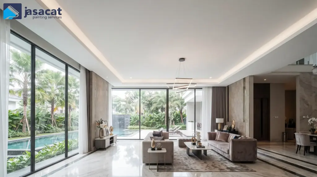 Pengecatan plafon rumah mewah