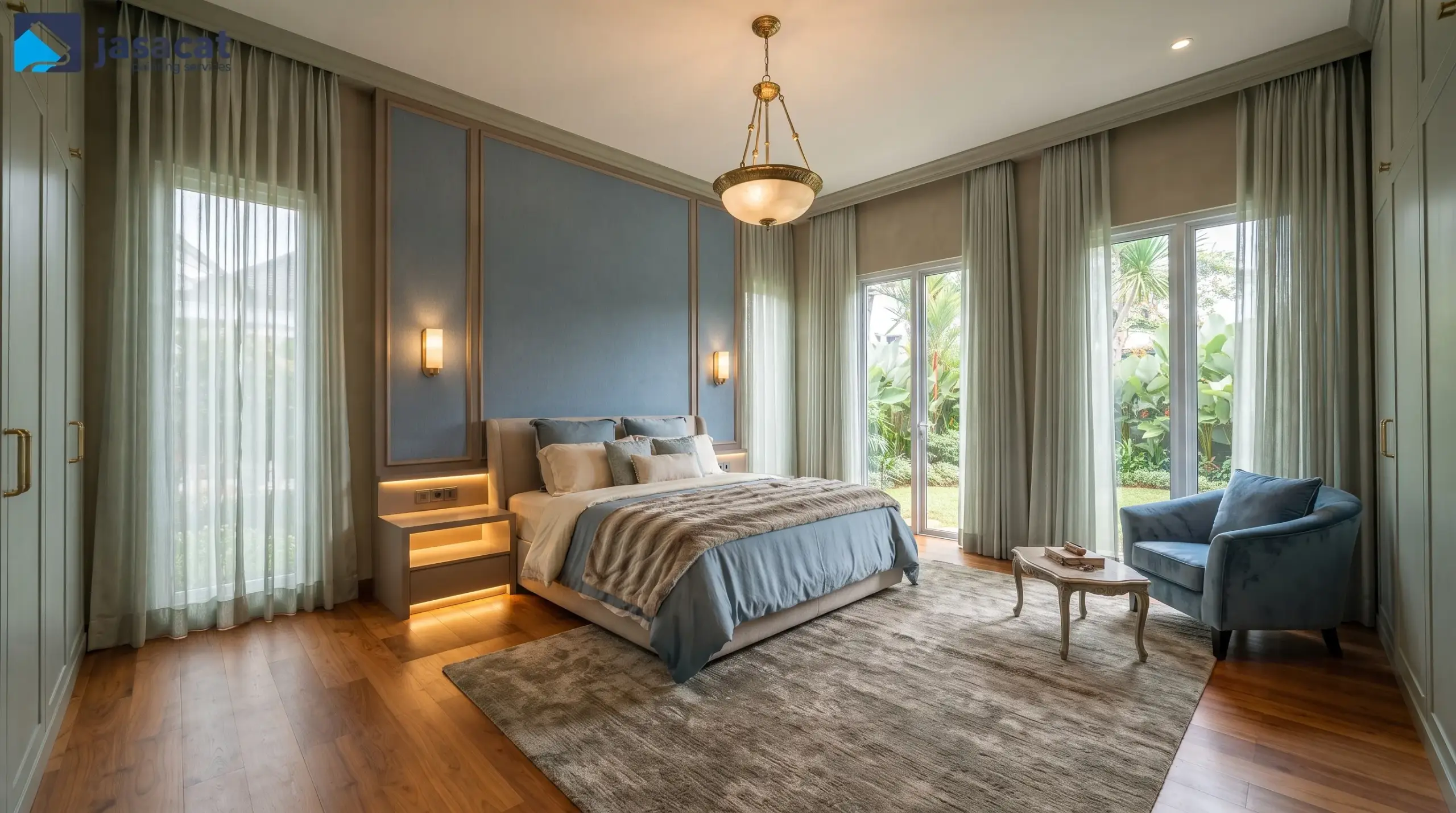 Perpaduan Cream Biru Elegan untuk Rumah Eksklusif
