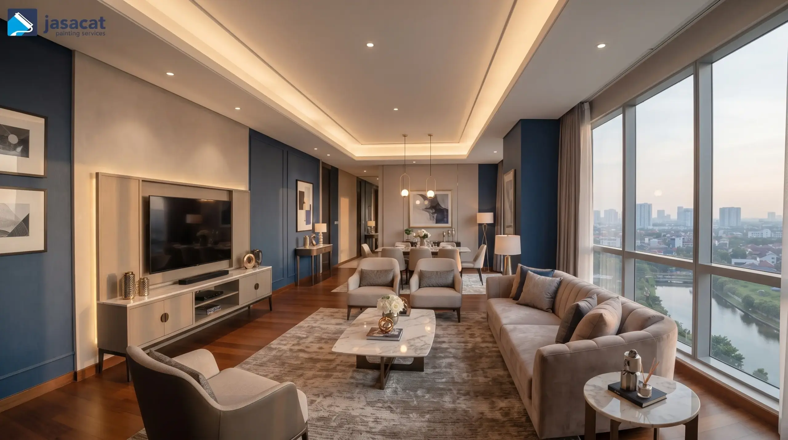 Jasa Cat Apartemen PIK dengan Finishing Elegan