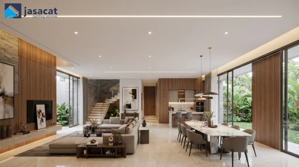 Pengecatan plafon rumah mewah