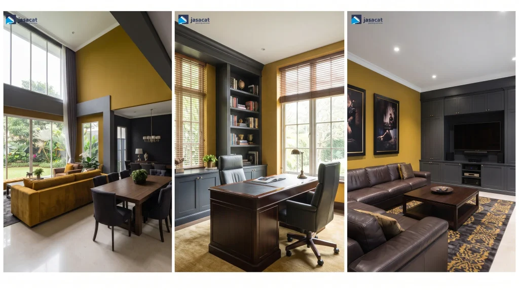 Warna mustard interior mewah