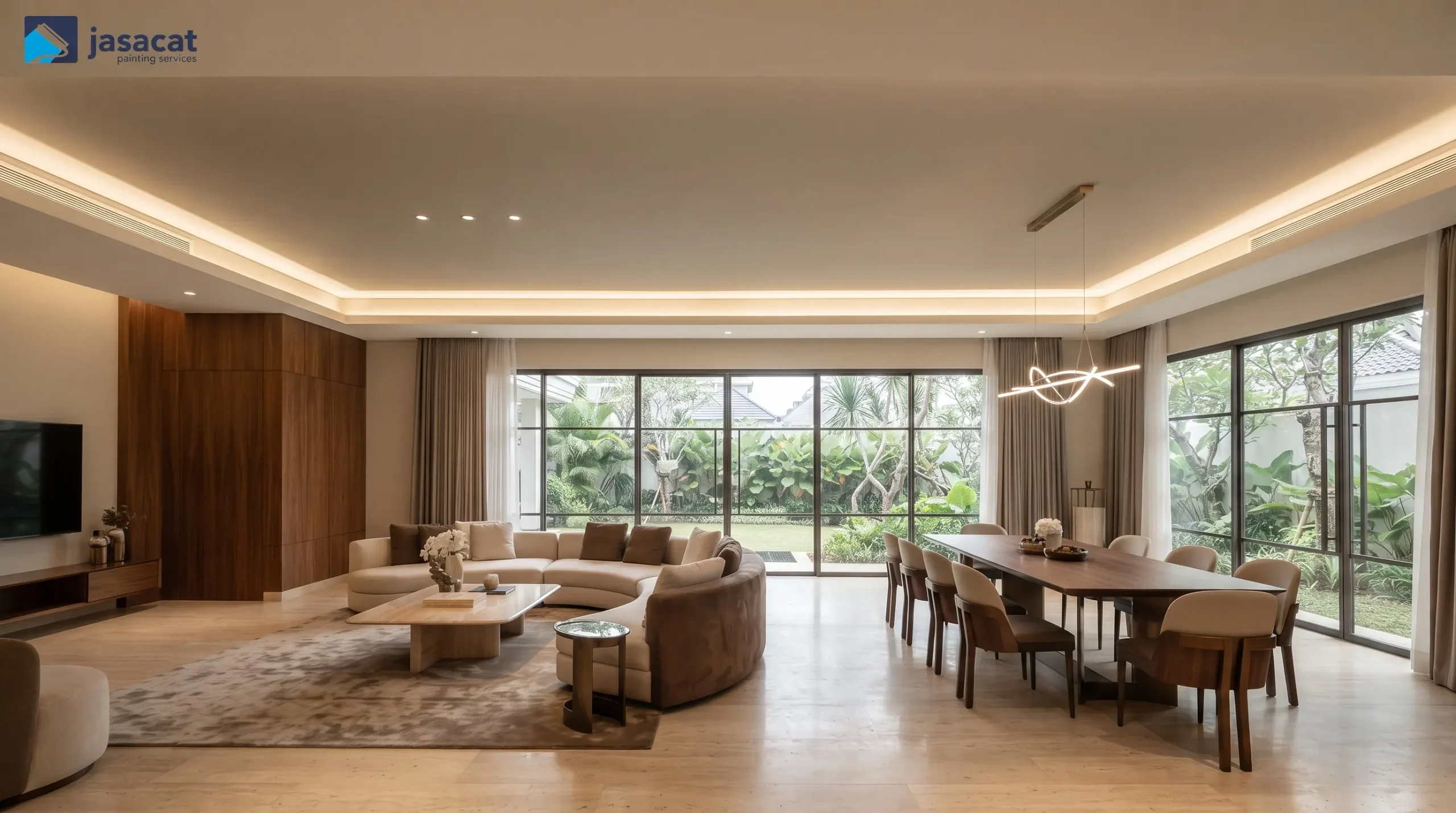 Pengecatan Plafon Rumah Besar
