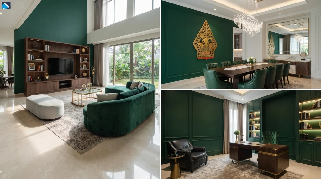 Warna Emerald untuk Interior