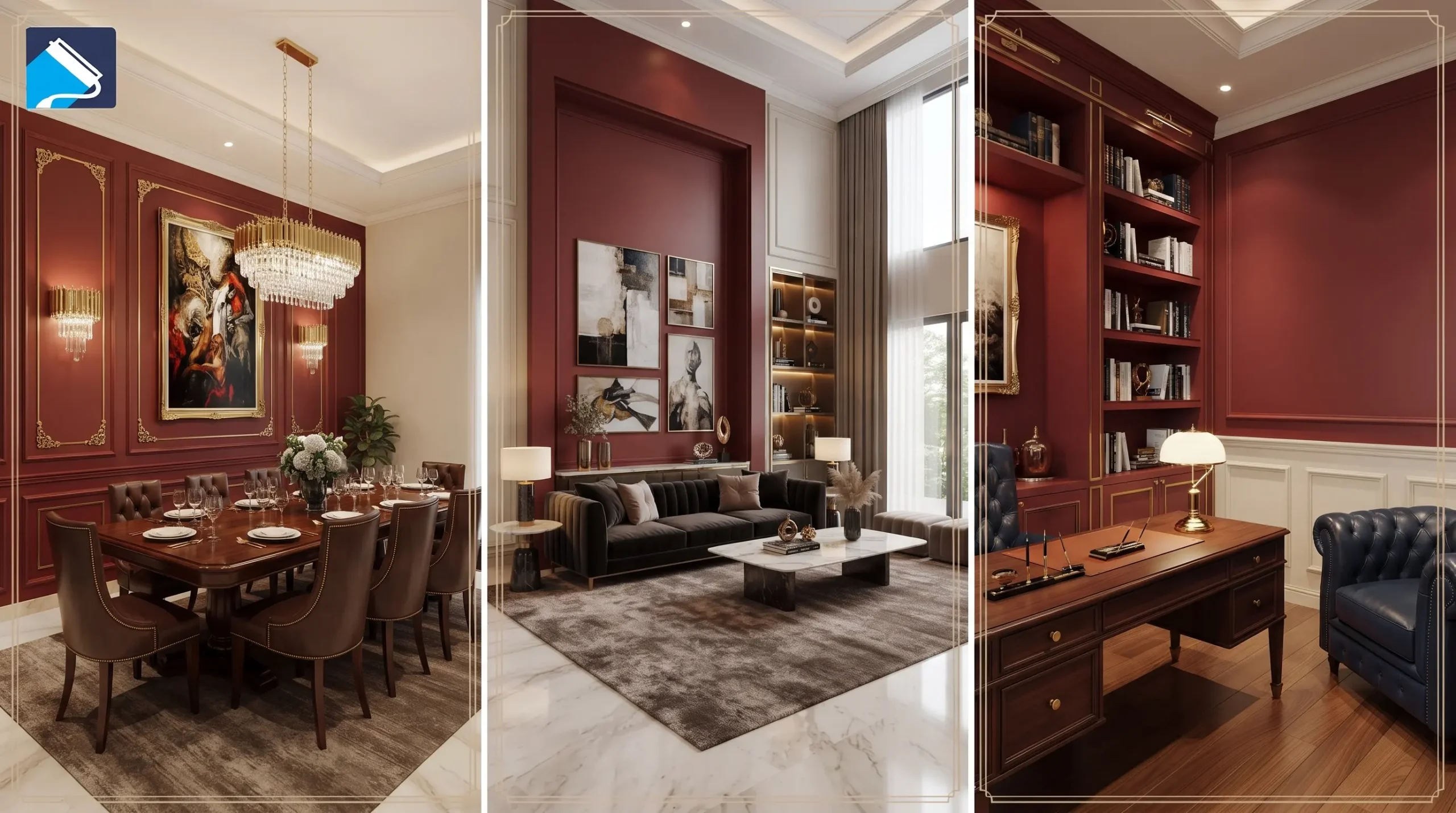 Cat Warna Oxblood Interior untuk Aksen Mewah yang Dramatis