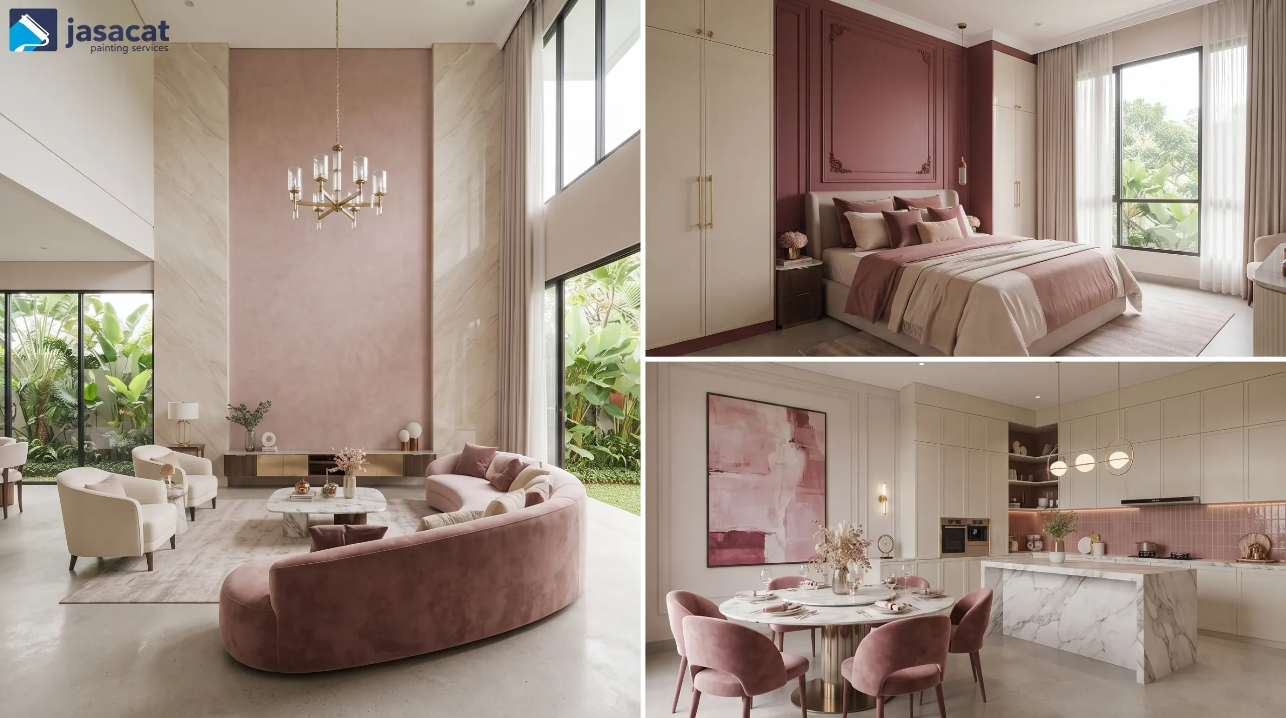 Dusty Rose Palette untuk Interior Rumah di Cilandak