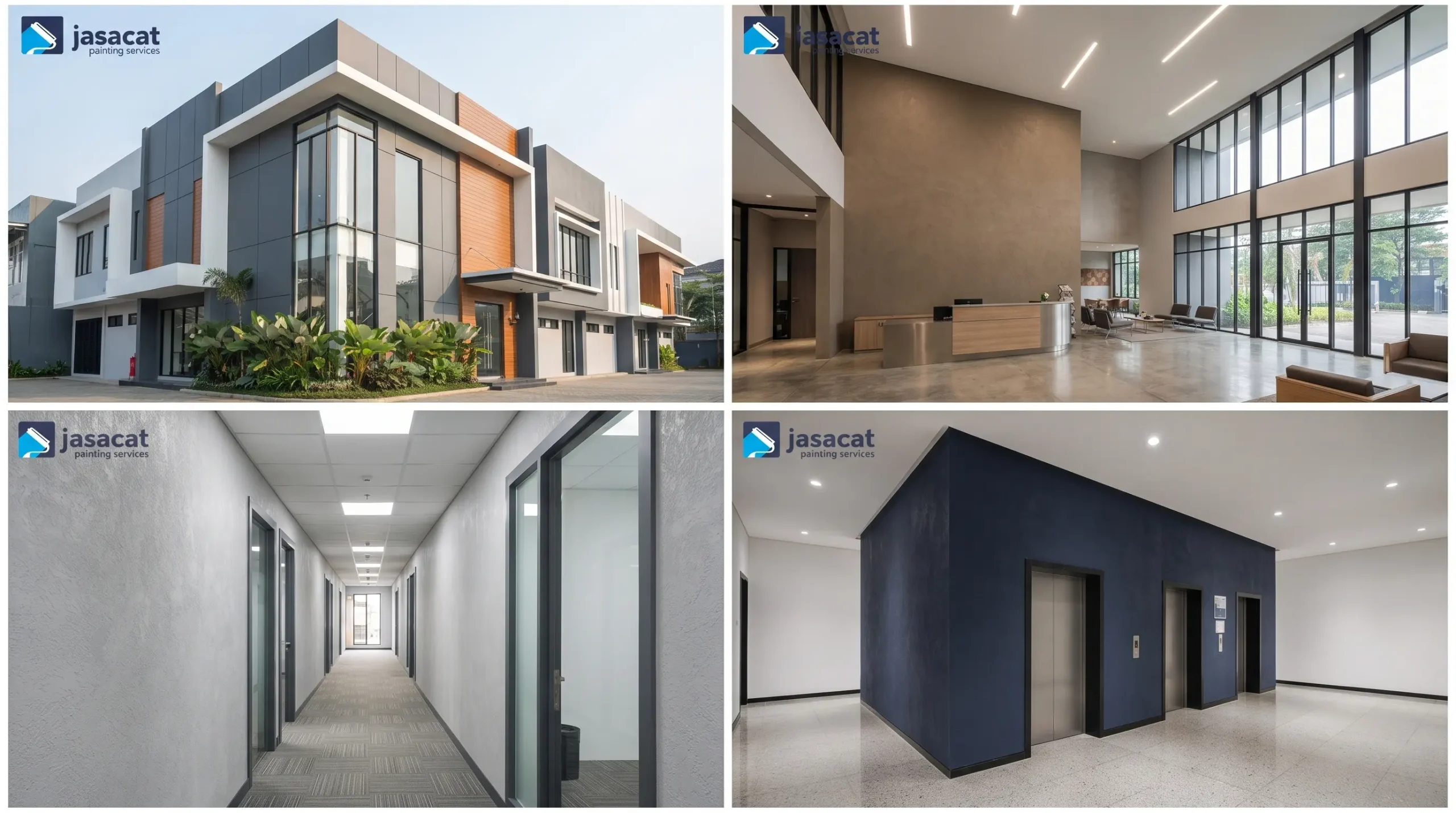 Pilihan Warna untuk Bangunan Komersial Bergaya Modern