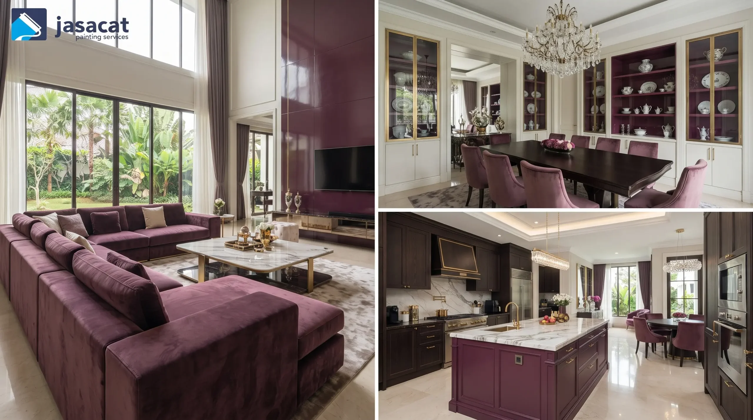 Plum Color Palette untuk Interior Mewah di Pondok Indah