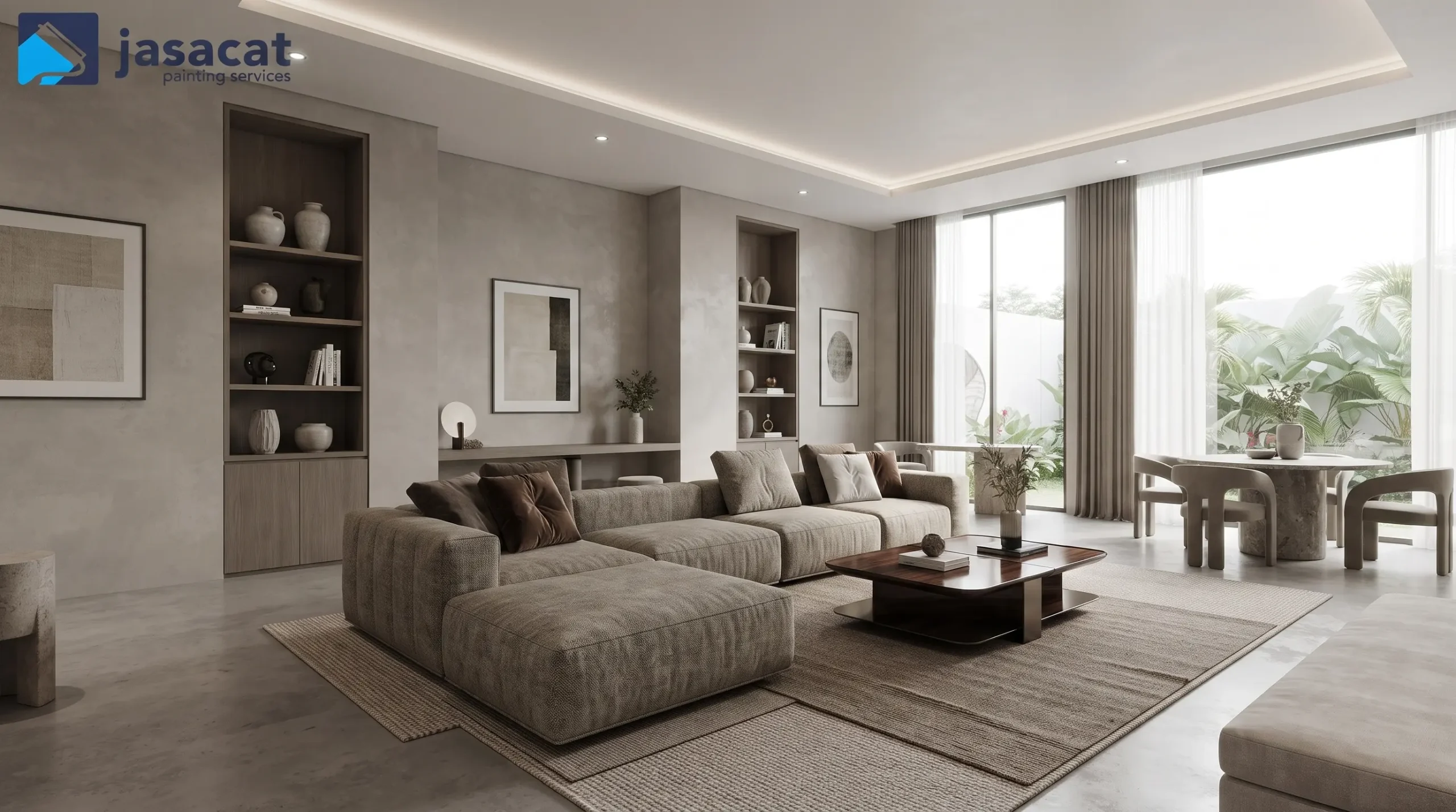 Ciptakan Ruang Tenang dengan Interior Monokrom Warm Gray