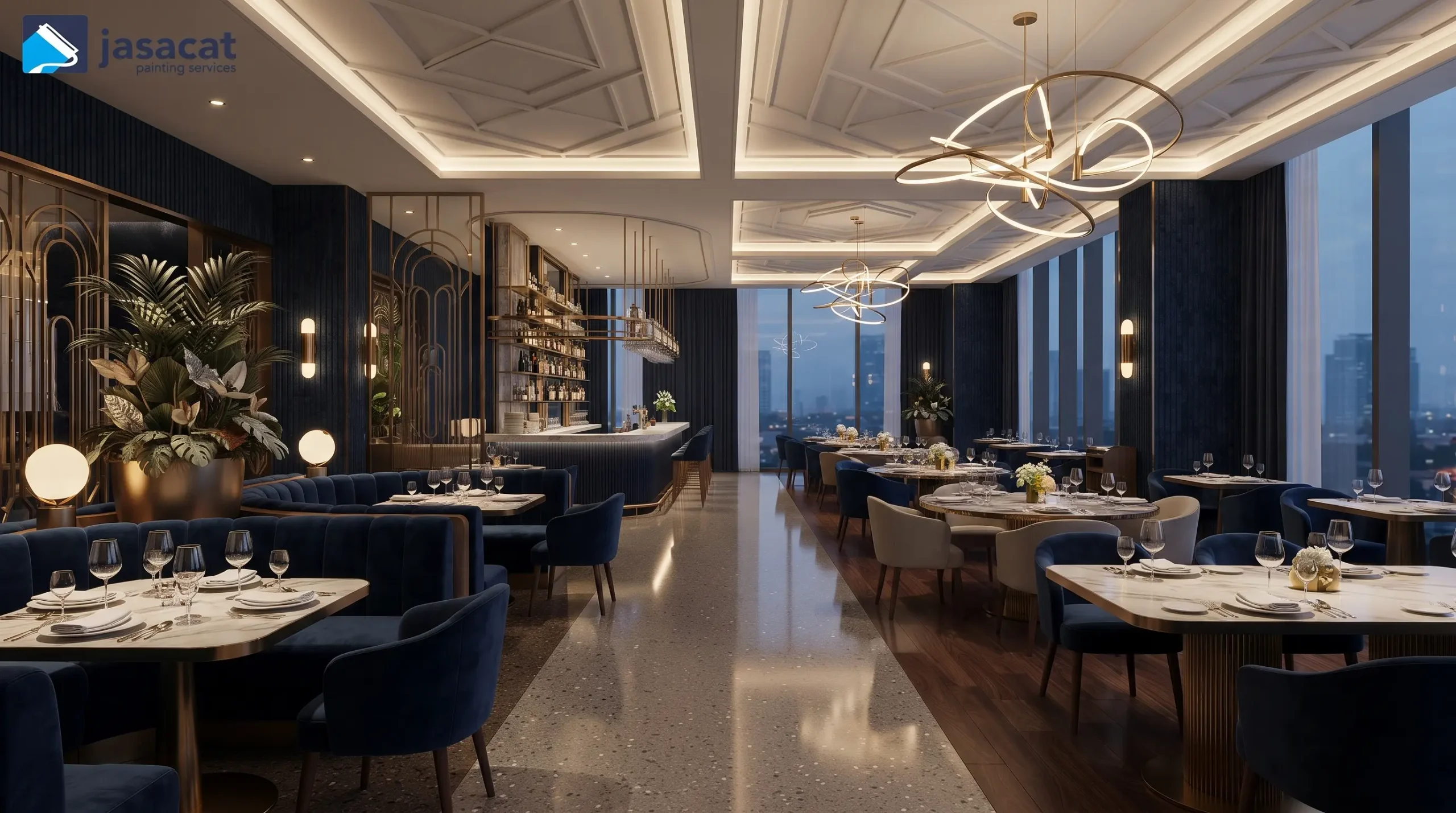 Membangun Atmosfer lewat Warna Restoran Berkonsep Elegan