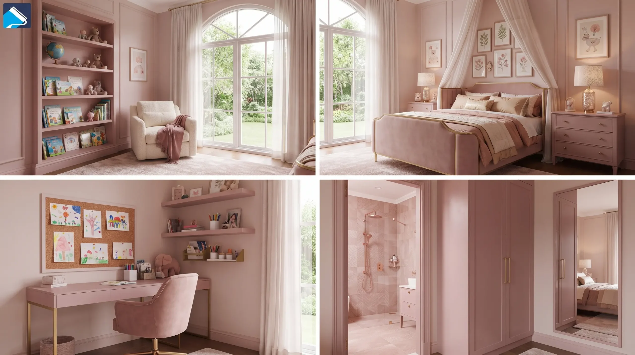 Warna Dusty Rose untuk Kamar Anak yang Manis dan Hangat