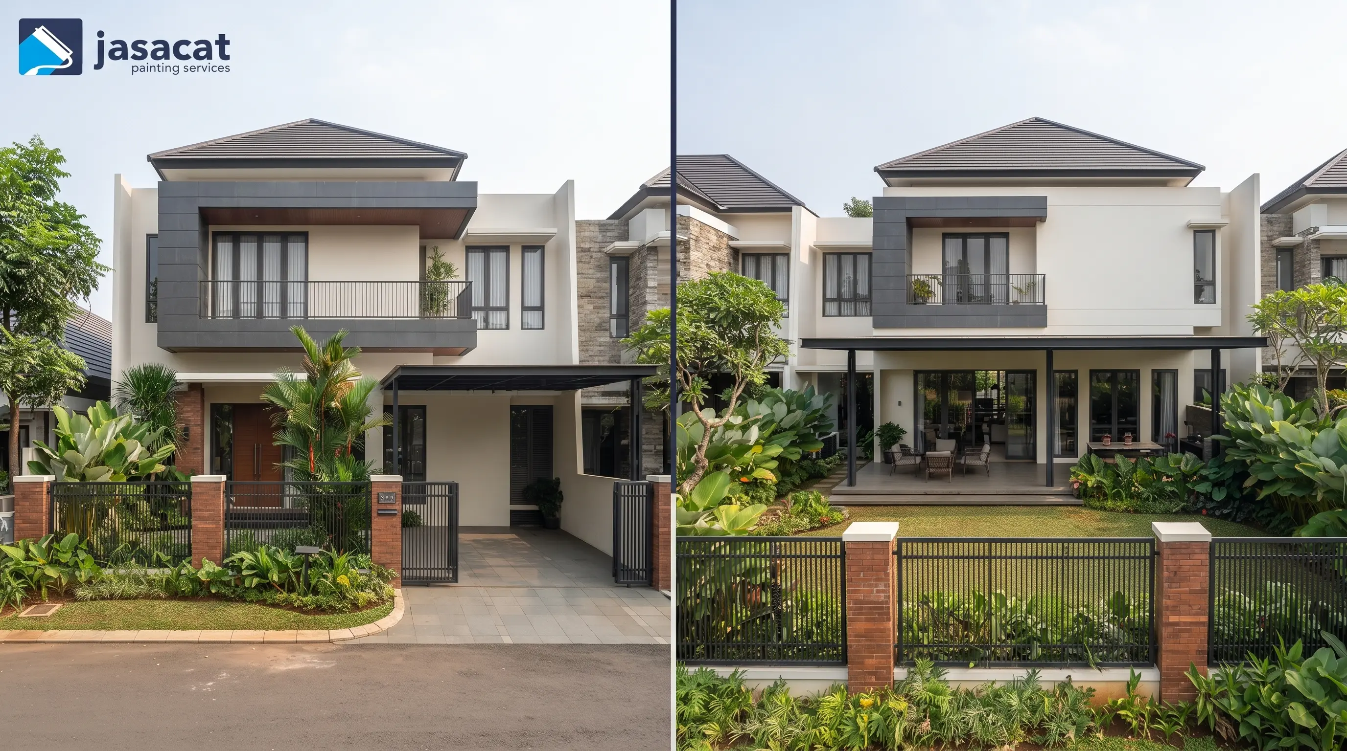 Cat Eksterior Premium Cipondoh Bergaya Kontemporer