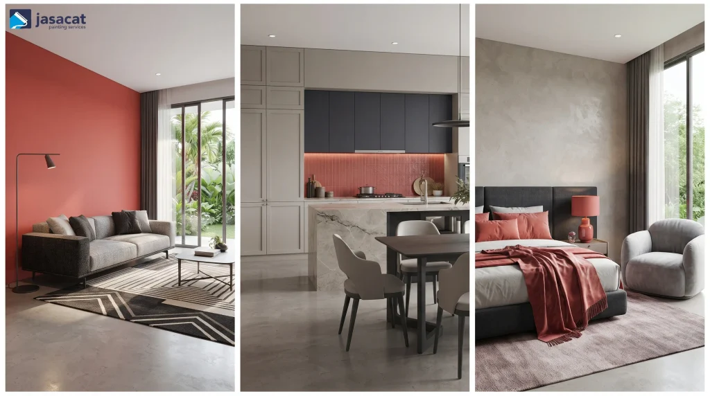 Coral Colour Palette untuk Interior