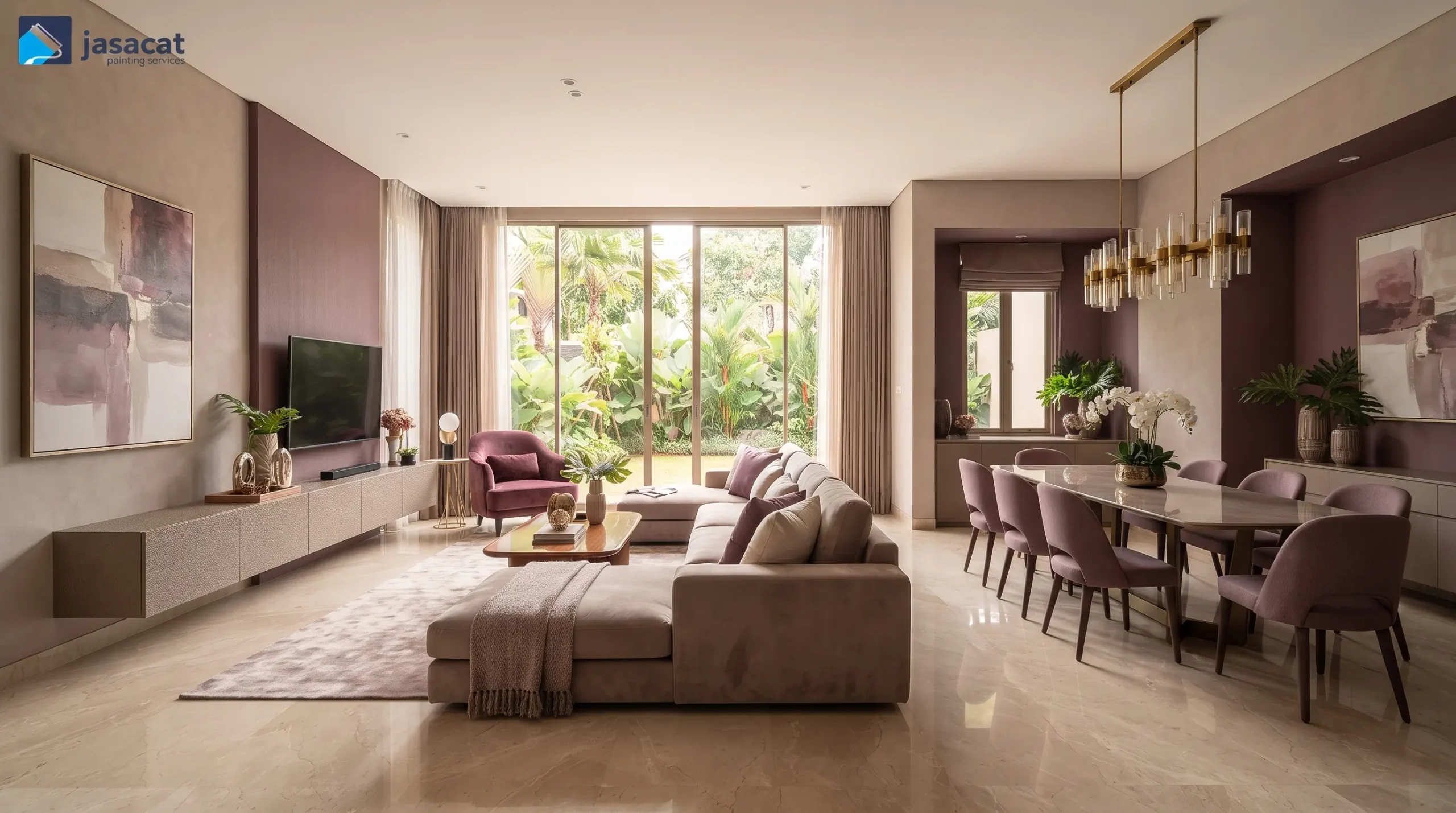 Suasana Hangat lewat Perpaduan Warna Mauve dan Taupe