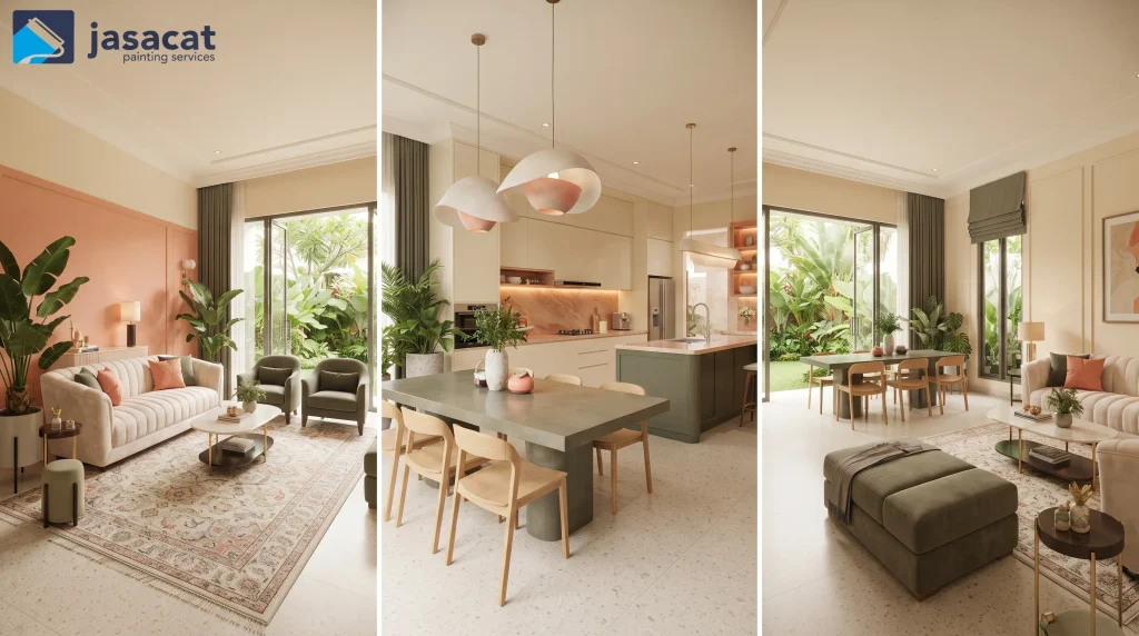 Coral Colour Palette untuk Interior