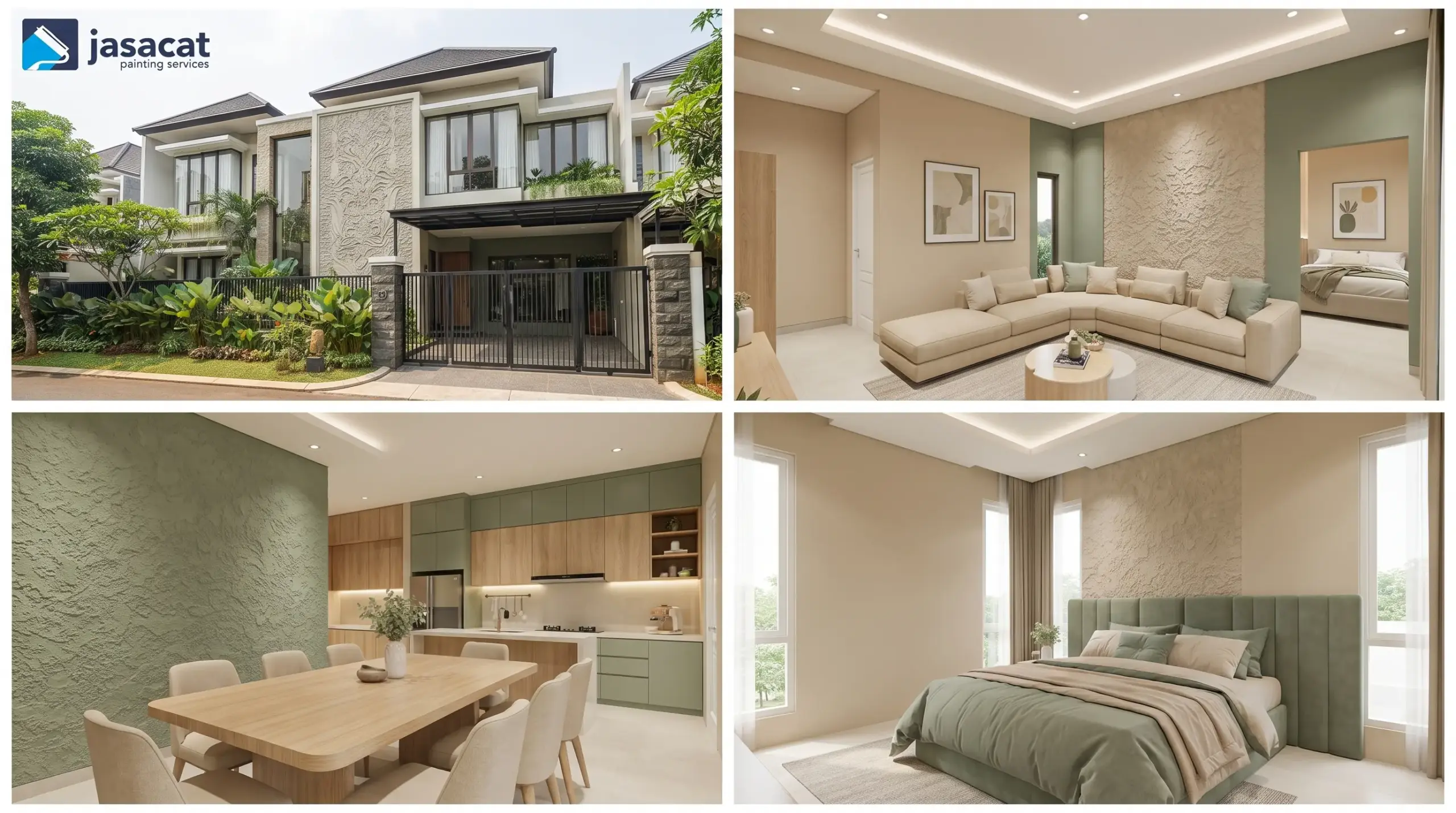 Interior Hangat Berawal dari Kombinasi Sage dan Beige