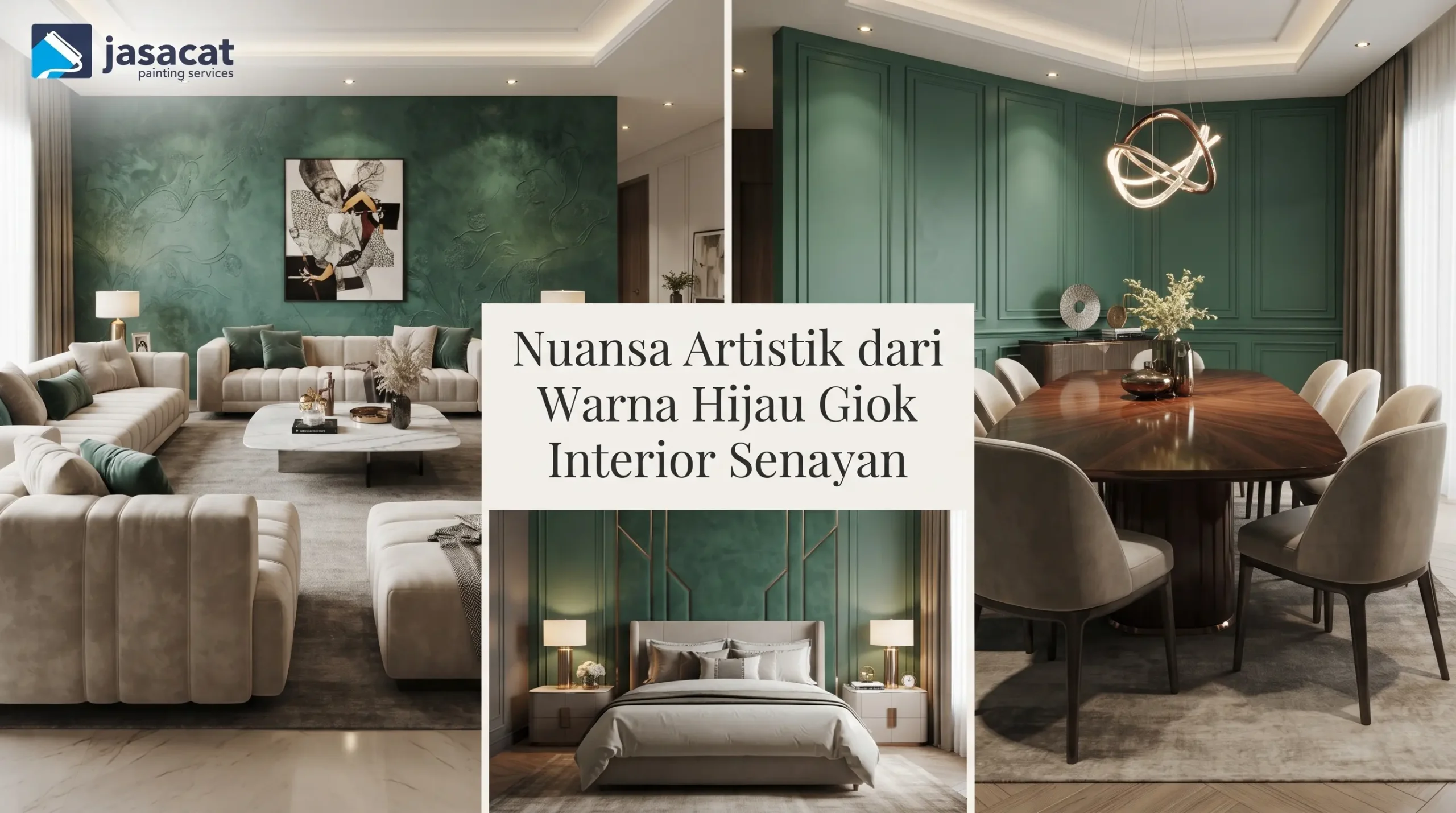 Nuansa Artistik dari Warna Hijau Giok Interior Senayan