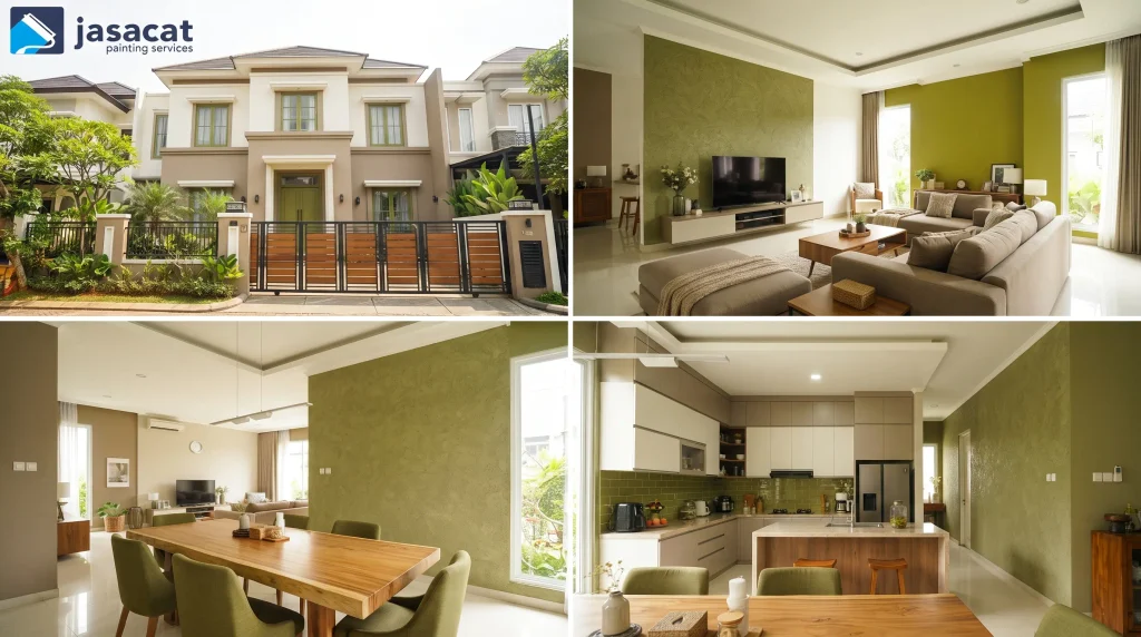 Perpaduan Tiga Warna Rumah