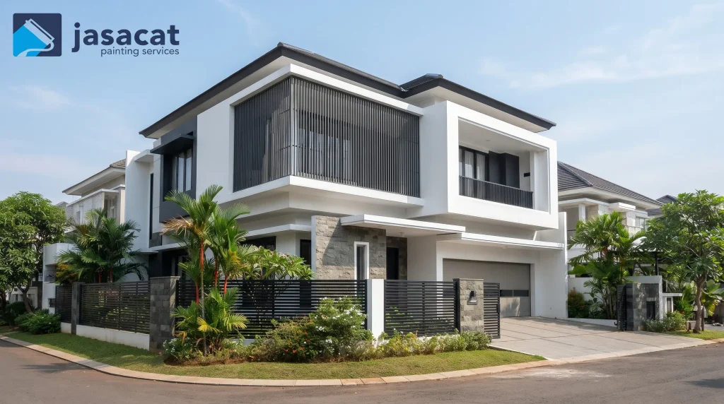 Desain rumah hitam putih