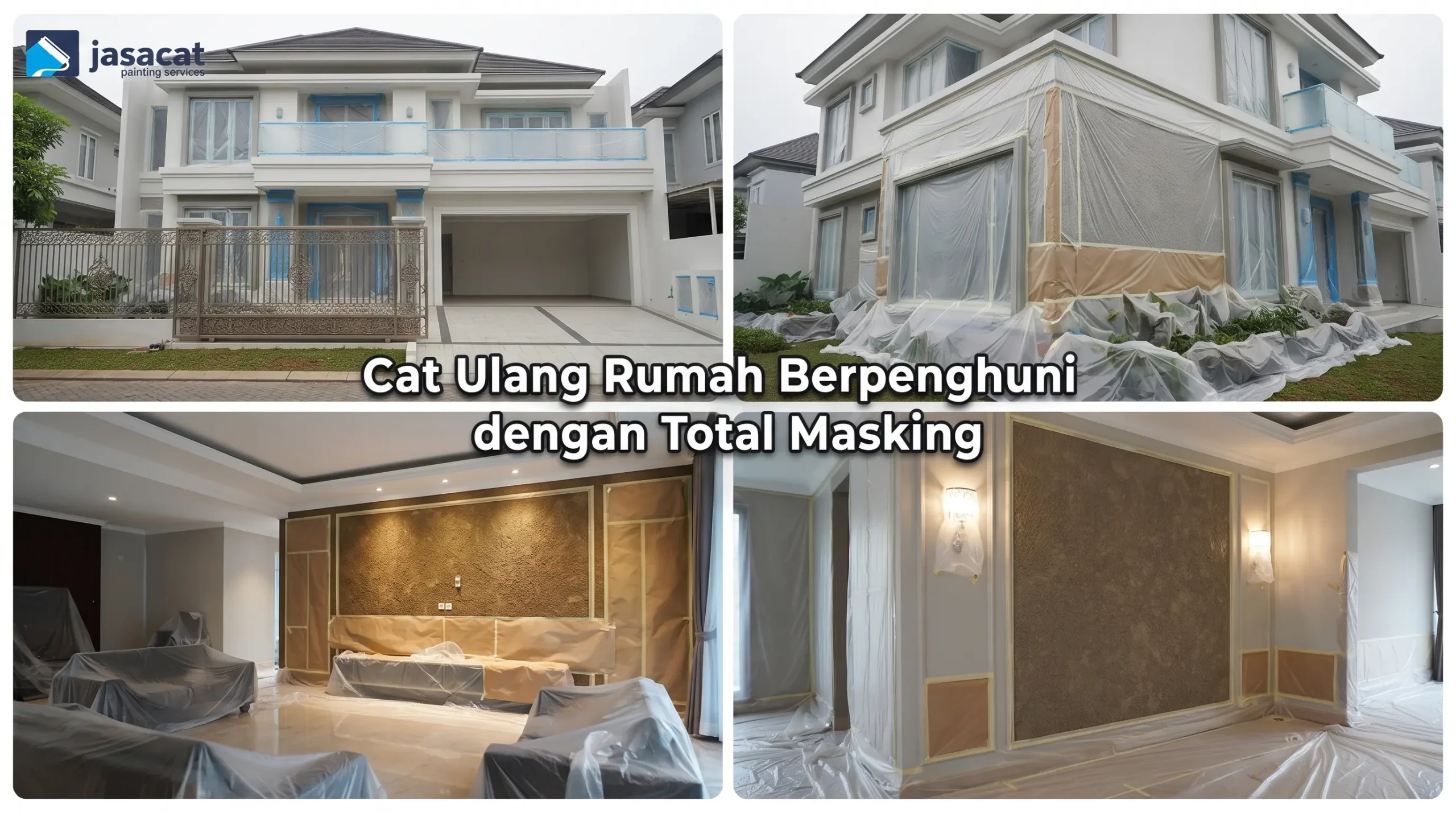Cat Ulang Rumah Berpenghuni dengan Total Masking