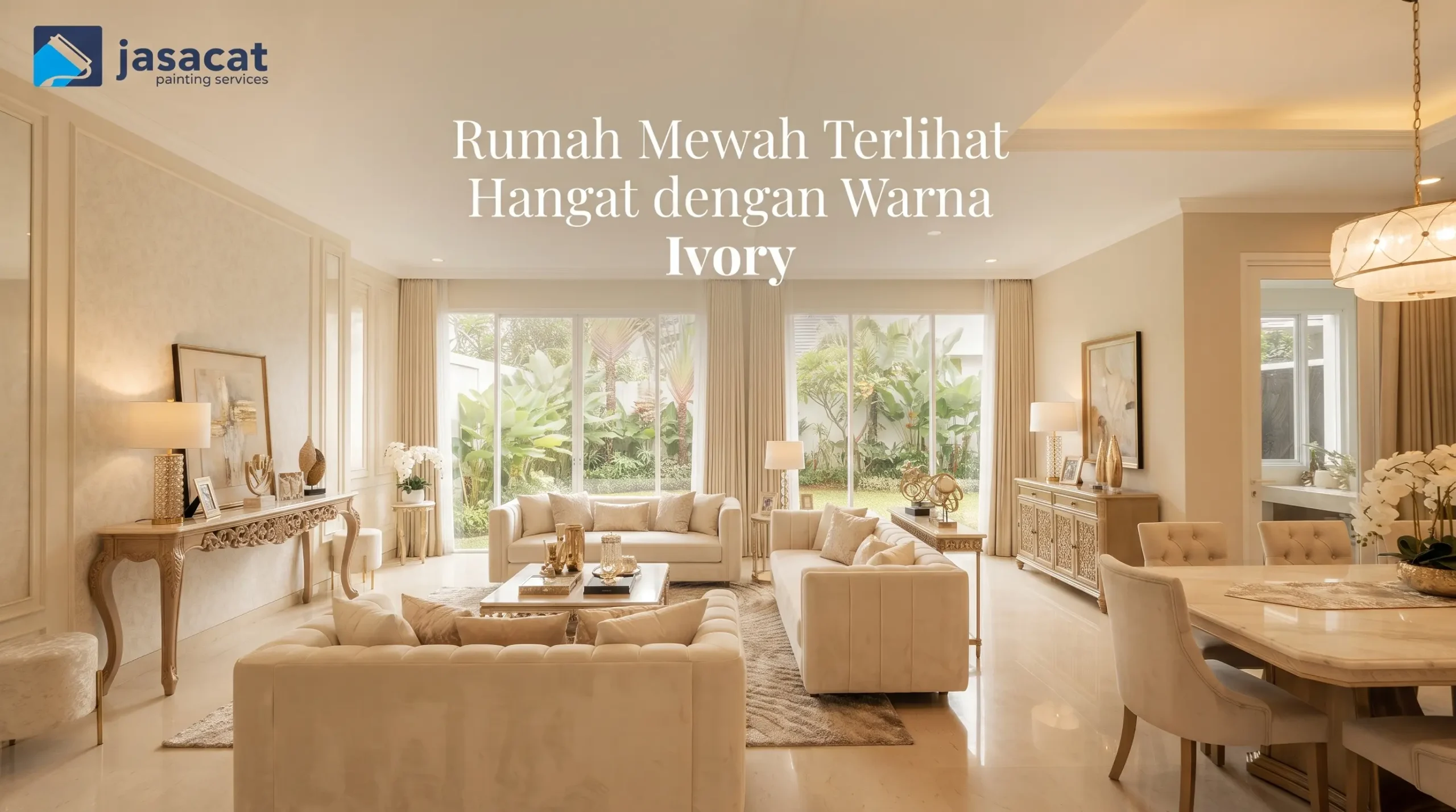 Rumah Mewah Terlihat Hangat dengan Warna Ivory