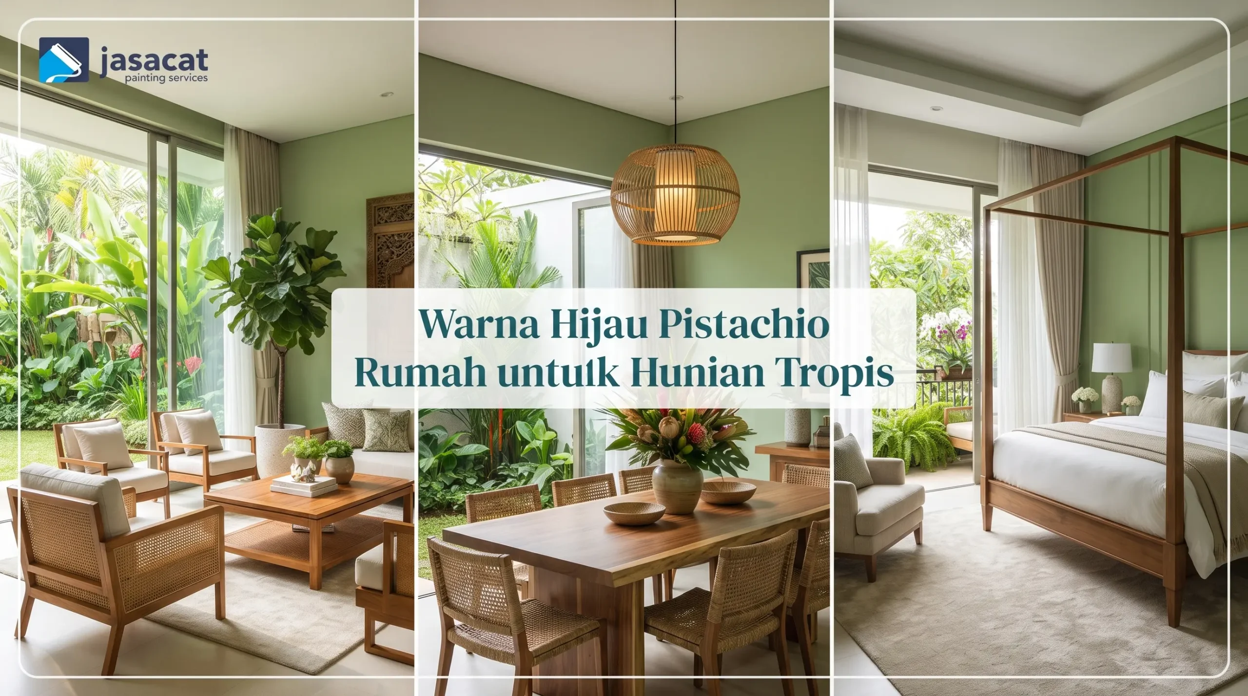 Warna Hijau Pistachio Rumah untuk Hunian Tropis