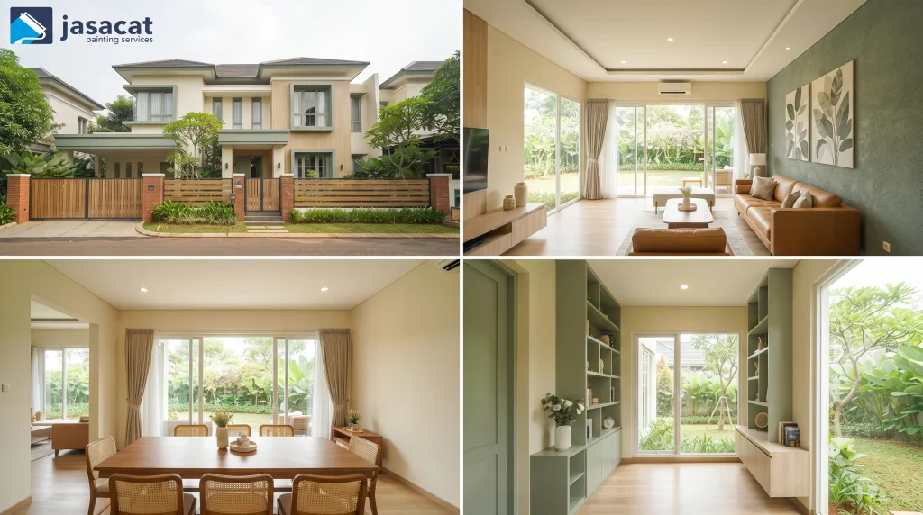 Perpaduan Tiga Warna Rumah