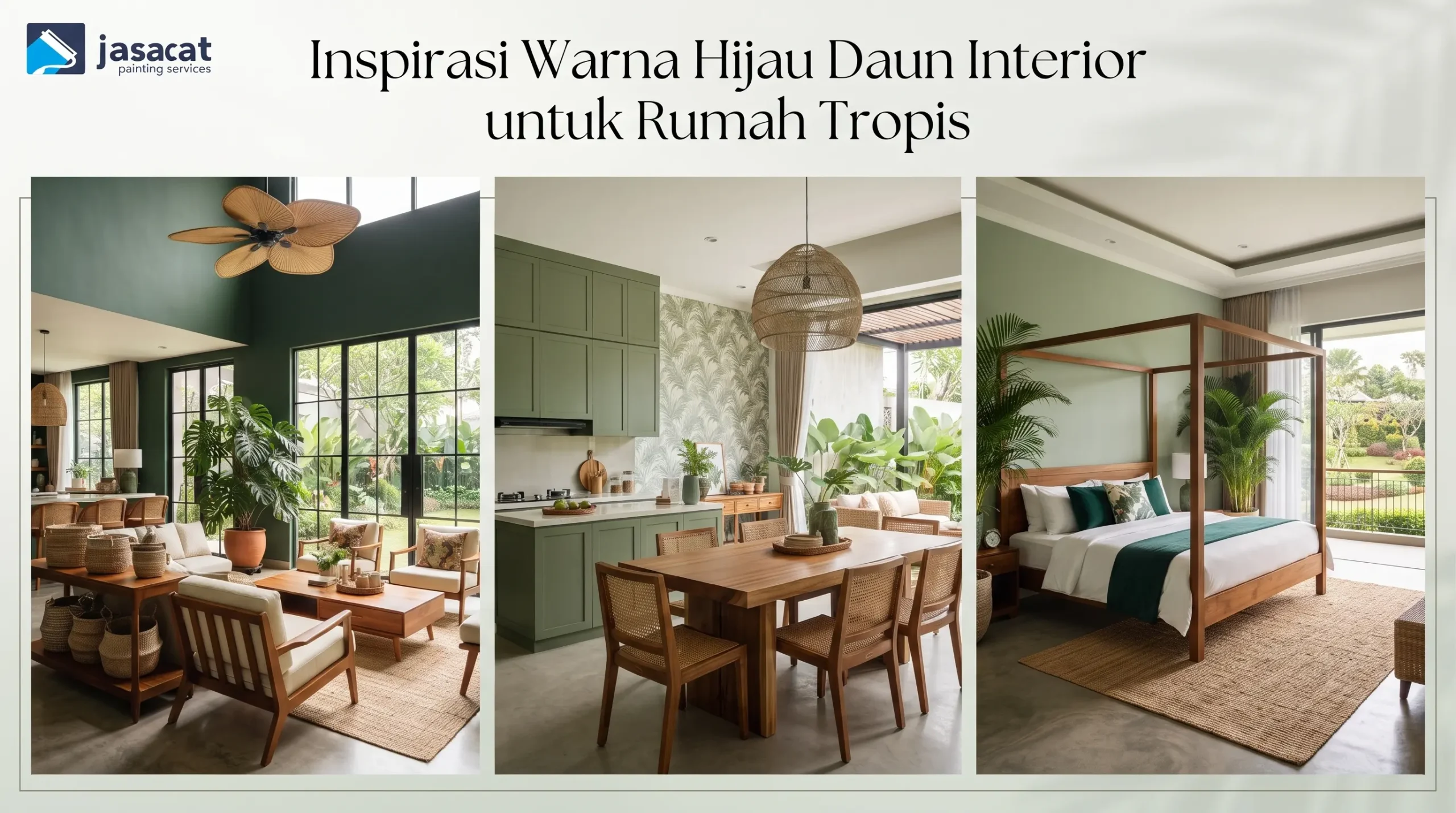Inspirasi Warna Hijau Daun Interior untuk Rumah Tropis