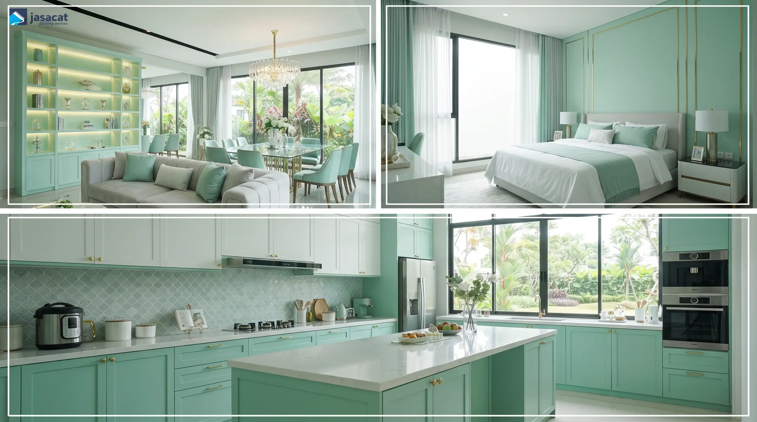Segarnya Warna Hijau Mint Interior untuk Hunian BSD