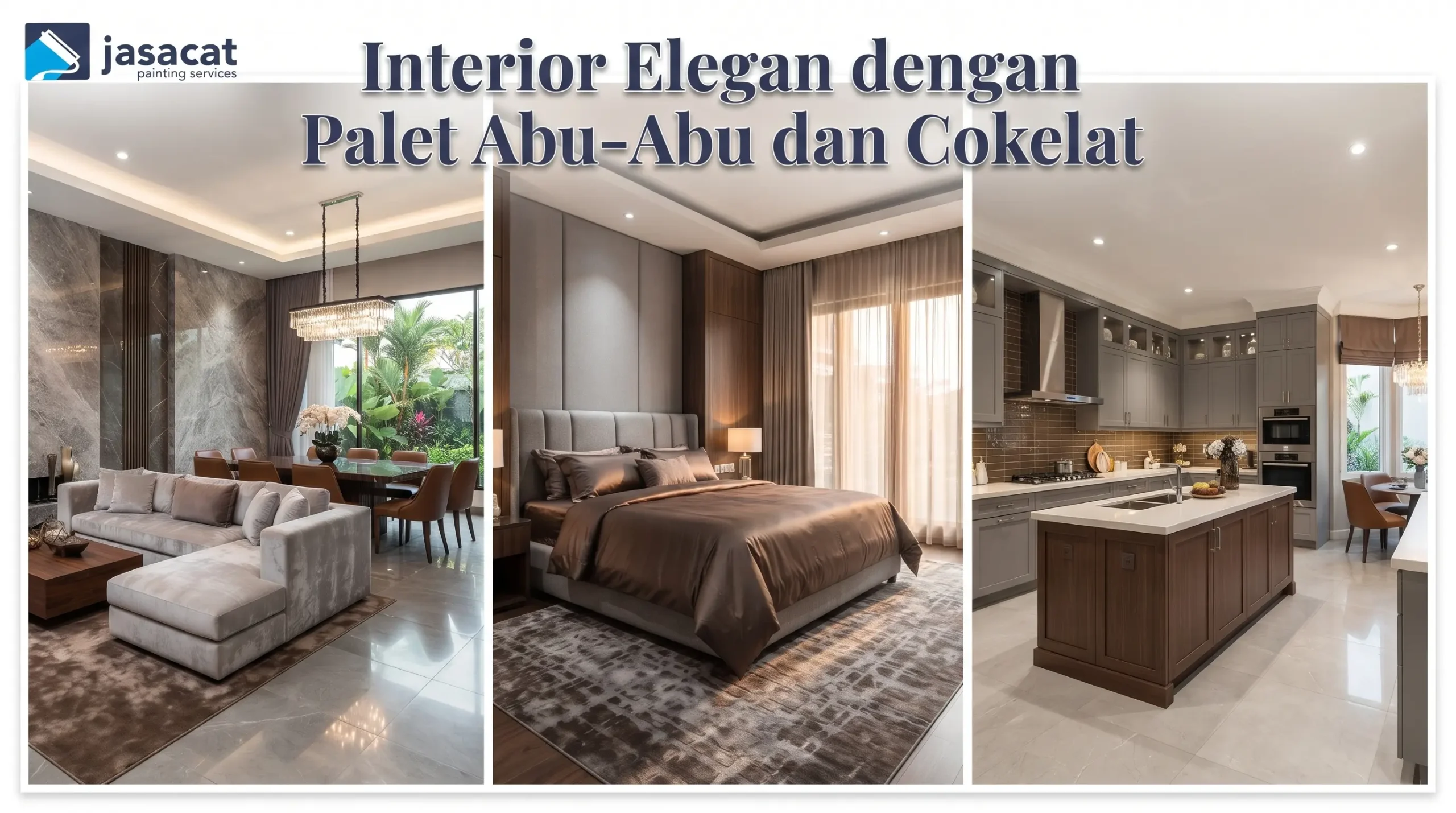 Interior Elegan dengan Palet Abu-Abu dan Cokelat