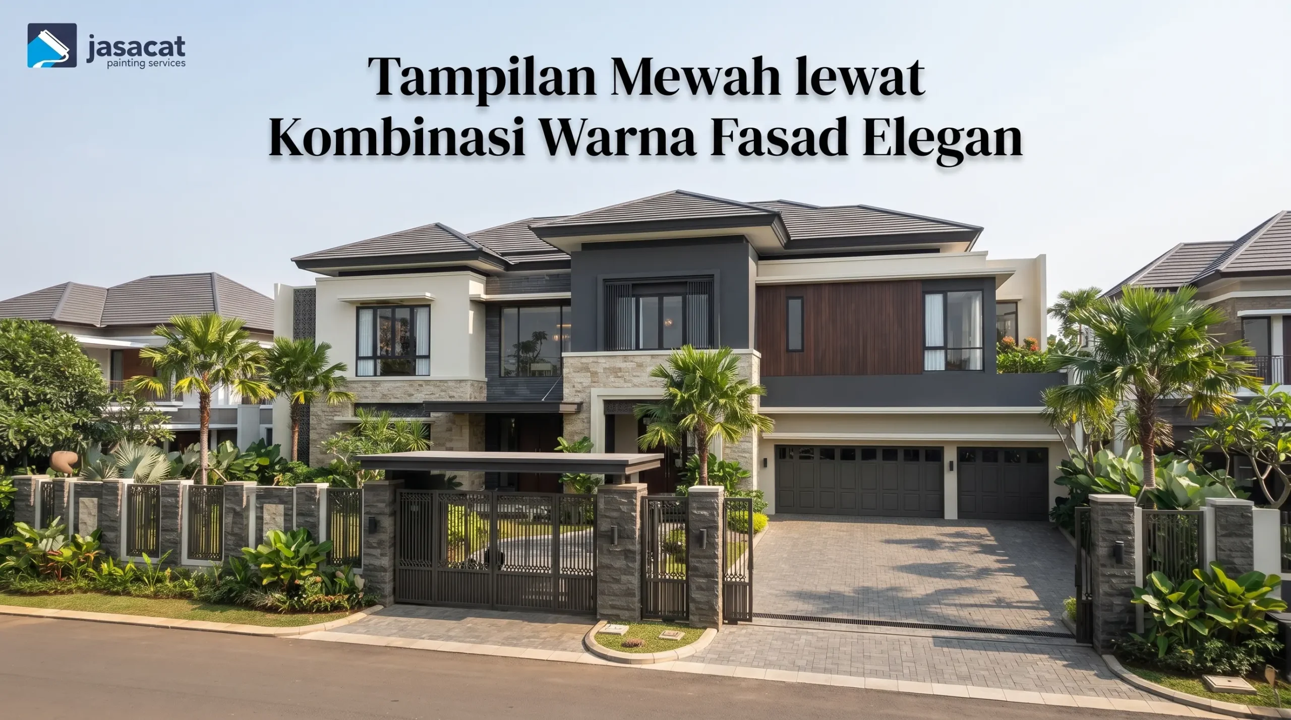 Tampilan Mewah lewat Kombinasi Warna Fasad Elegan
