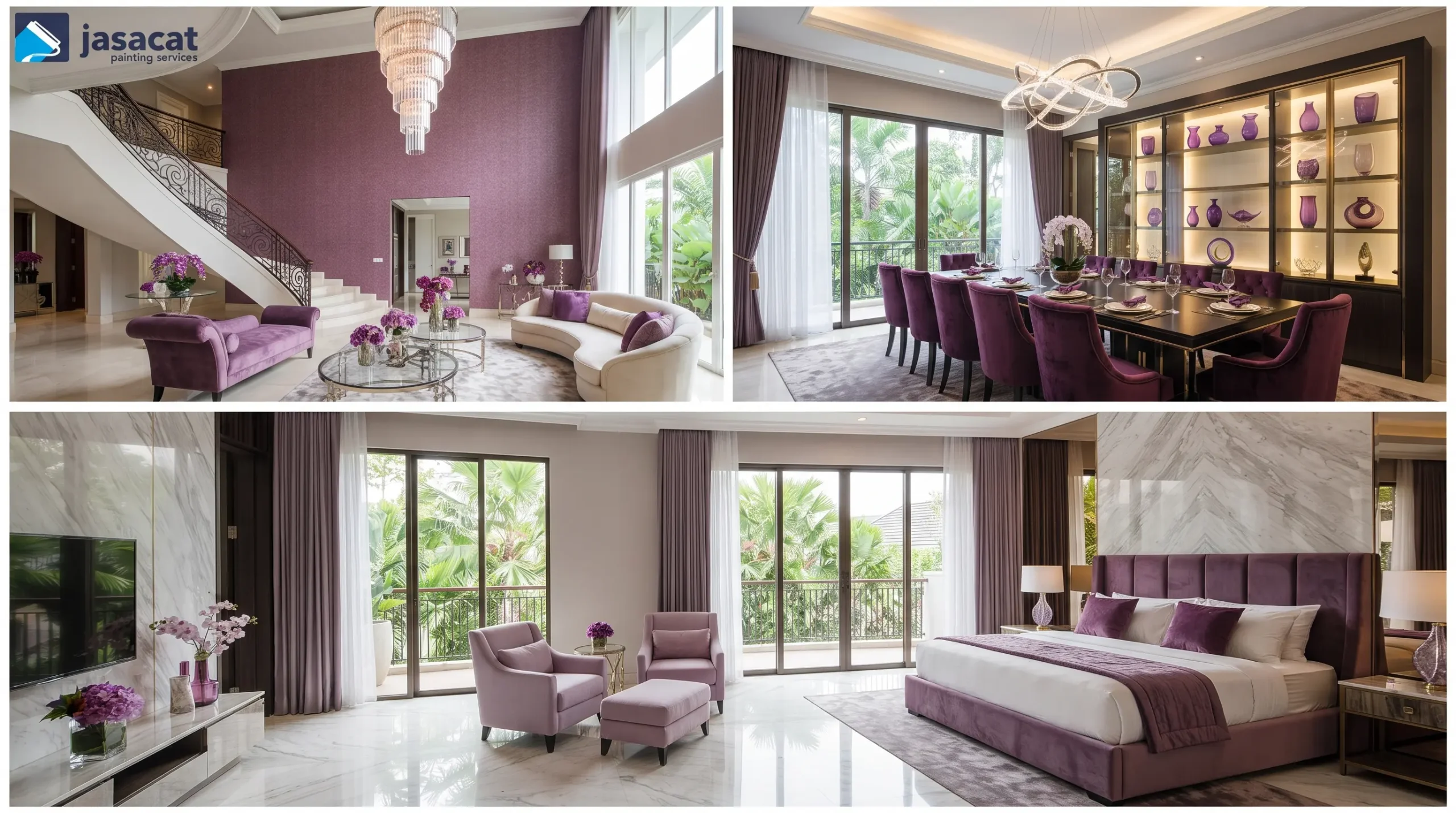 Eksplorasi Warna Ungu Anggrek Interior di Pondok Indah