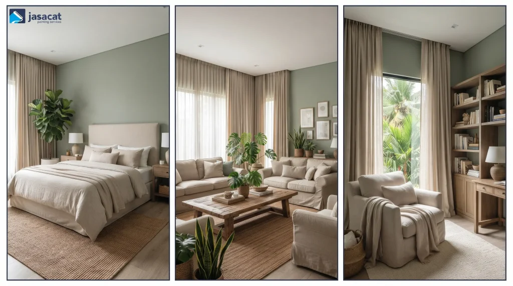 warna dinding untuk gorden beige
