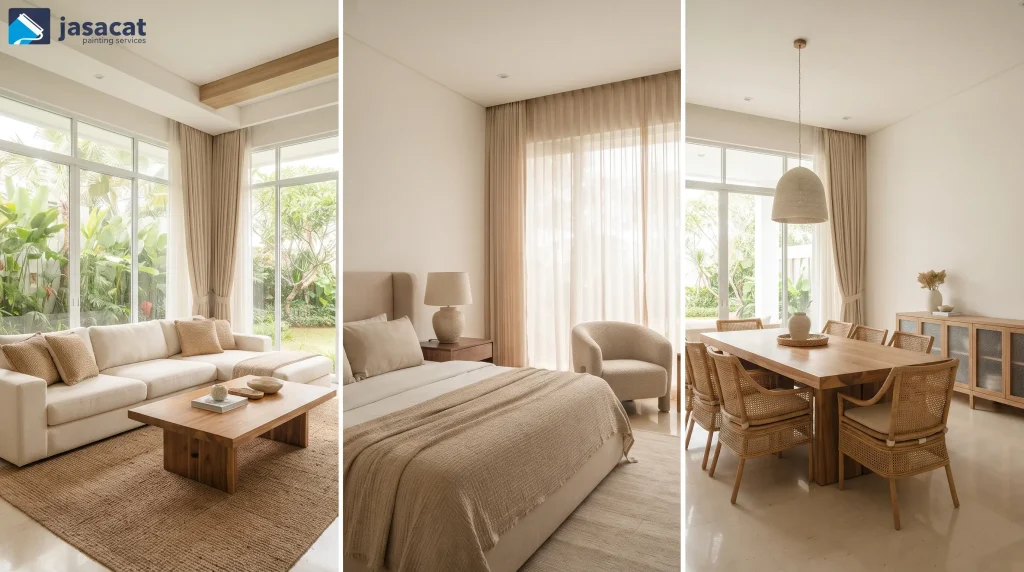warna dinding untuk gorden beige