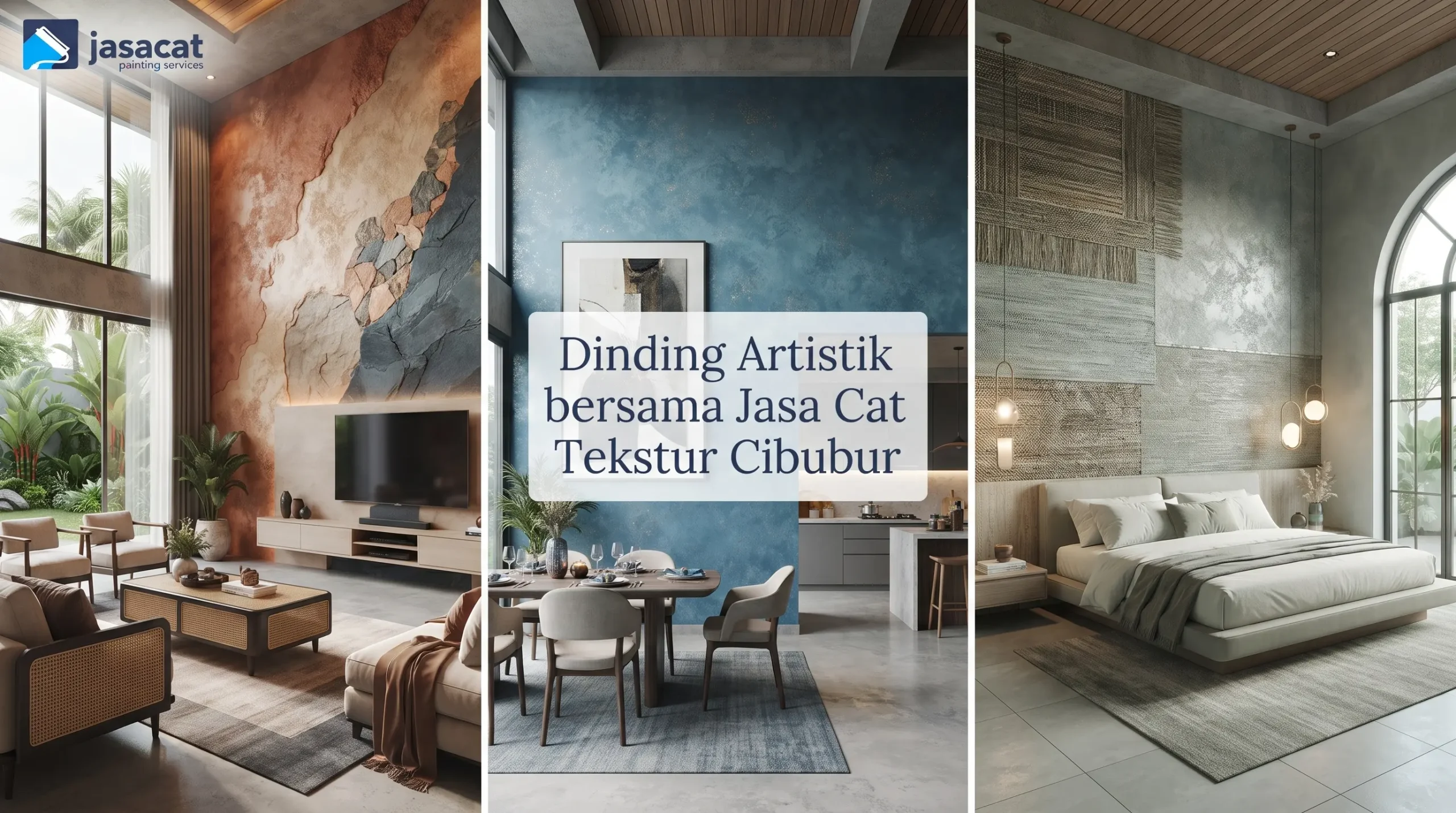 Dinding Artistik bersama Jasa Cat Tekstur Cibubur