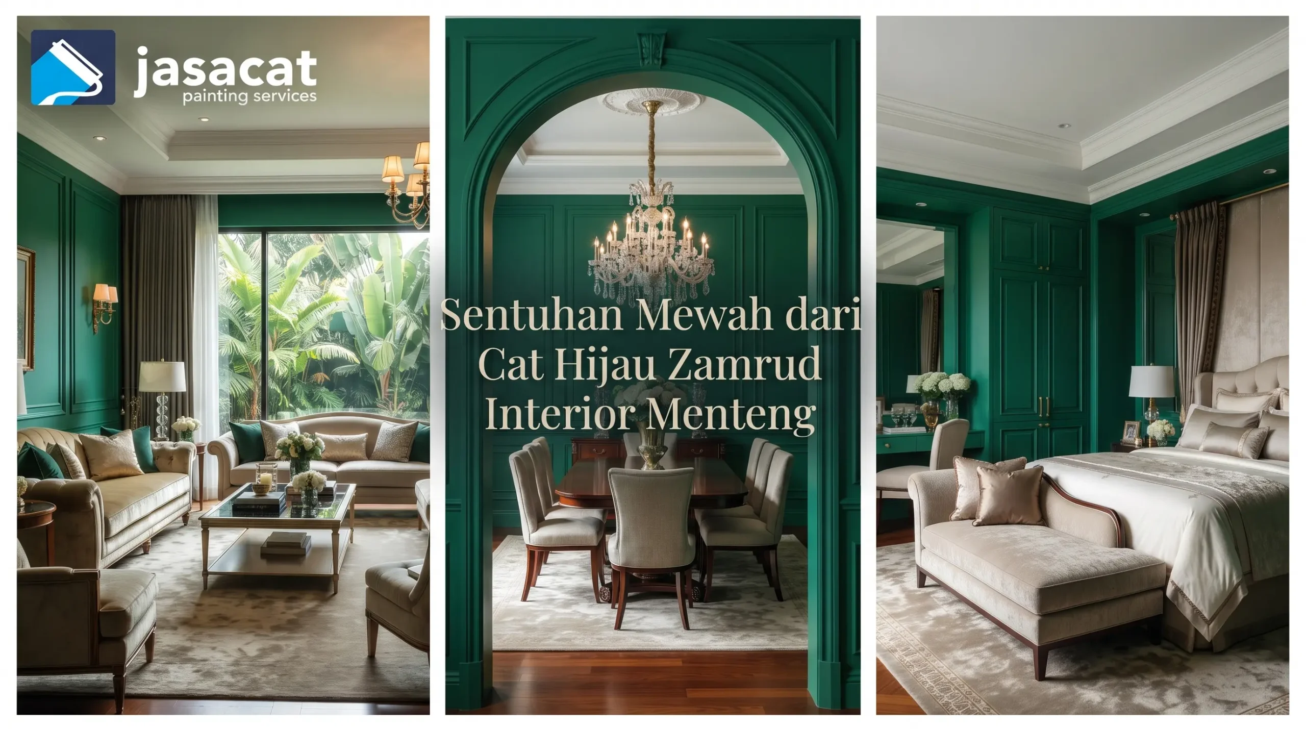 Sentuhan Mewah dari Cat Hijau Zamrud Interior Menteng