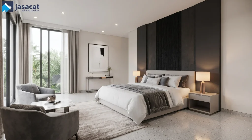 Desain rumah hitam putih