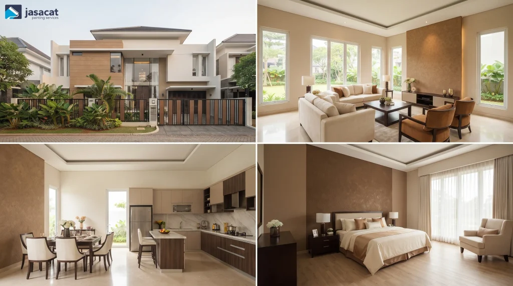 Perpaduan Tiga Warna Rumah