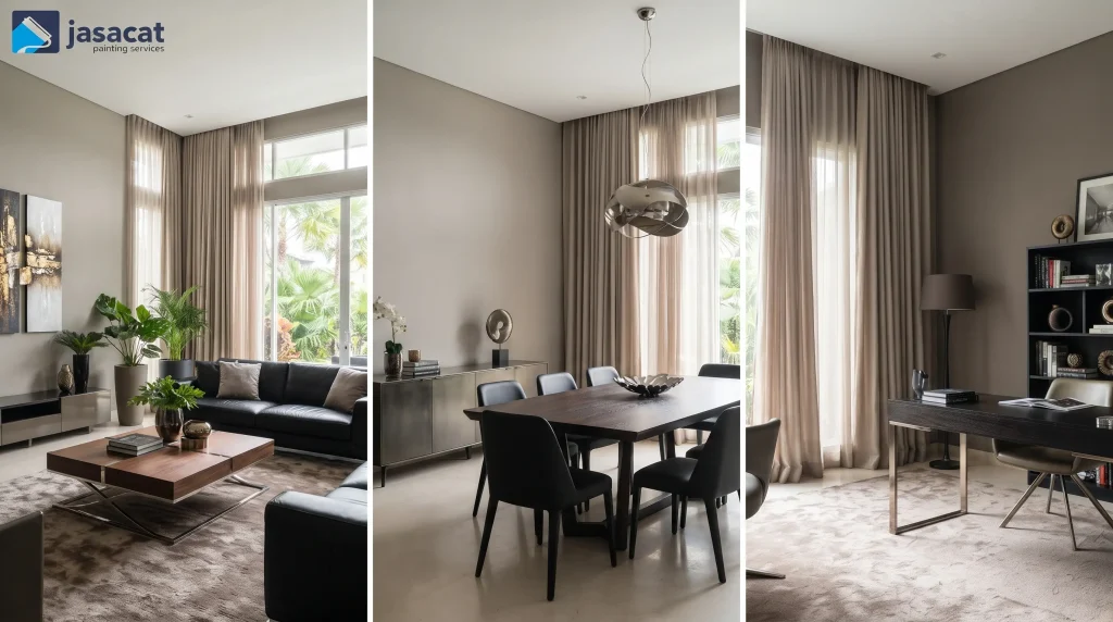 warna dinding untuk gorden beige