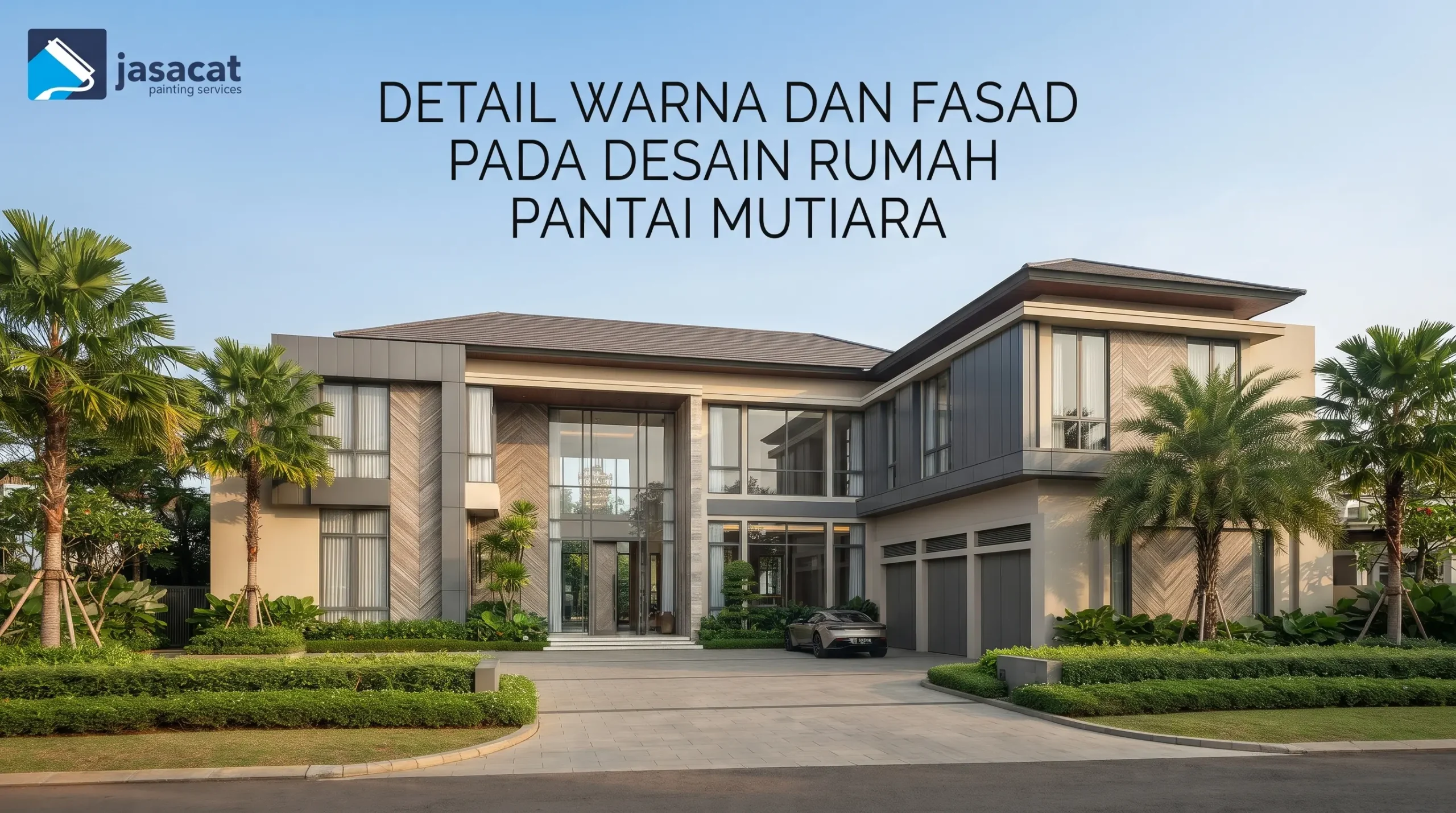 Detail Warna dan Fasad pada Desain Rumah Pantai Mutiara