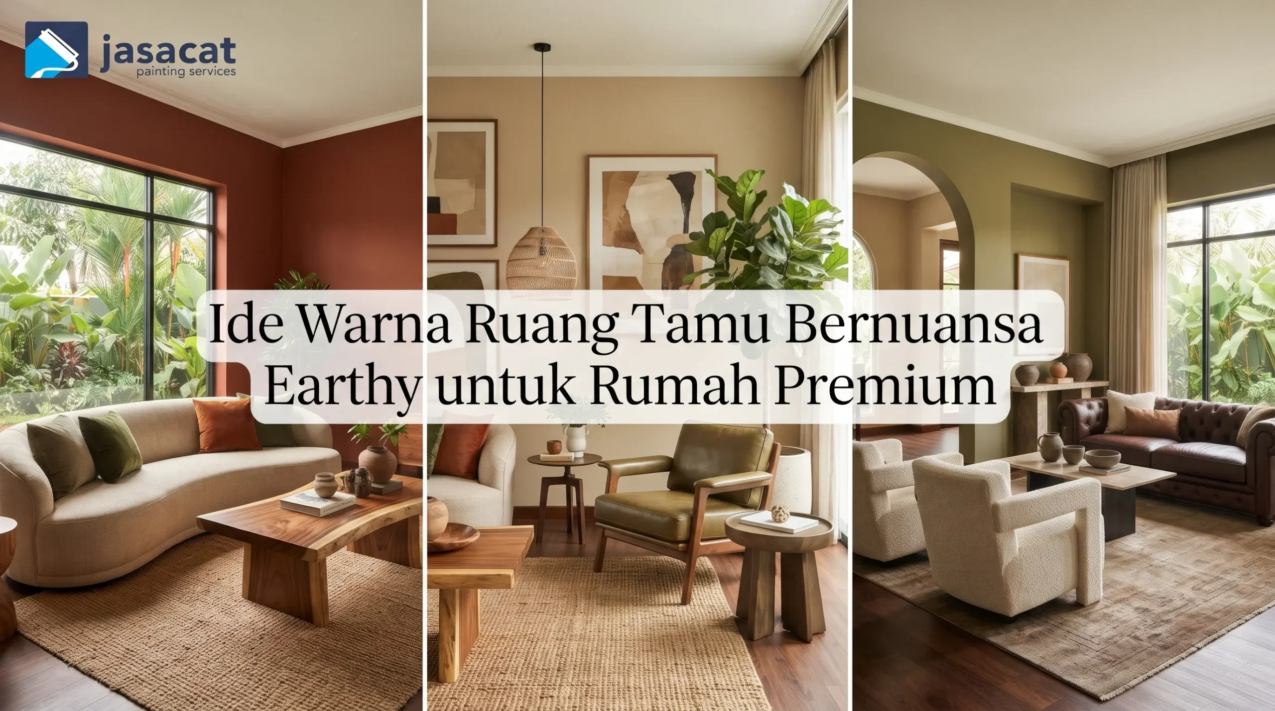 Ide Warna Ruang Tamu Bernuansa Earthy untuk Rumah Premium