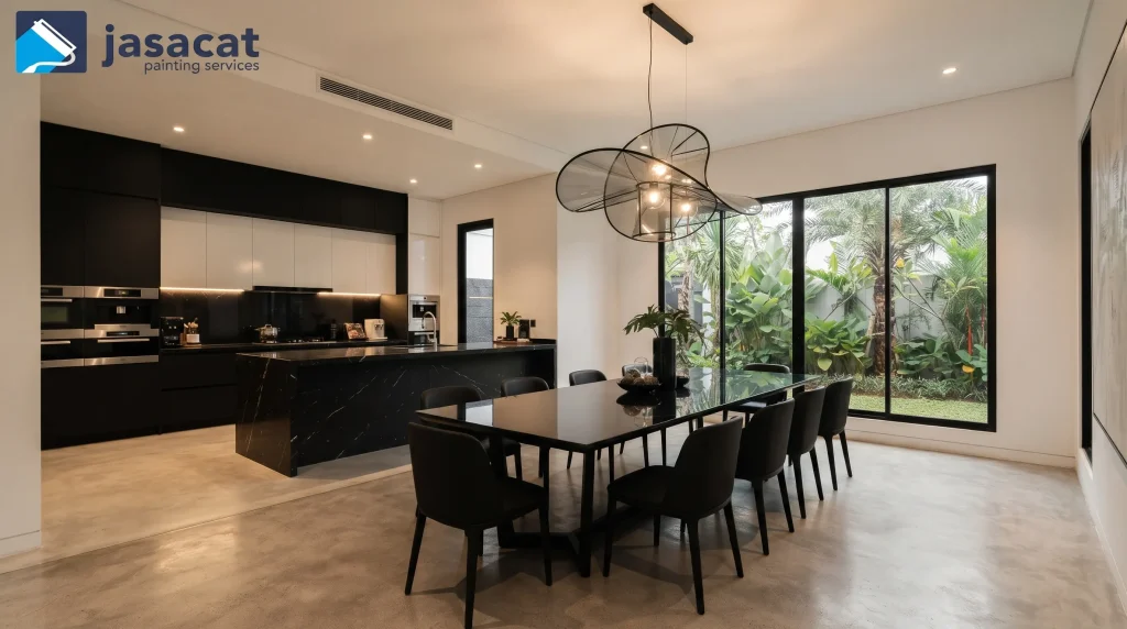 Desain rumah hitam putih