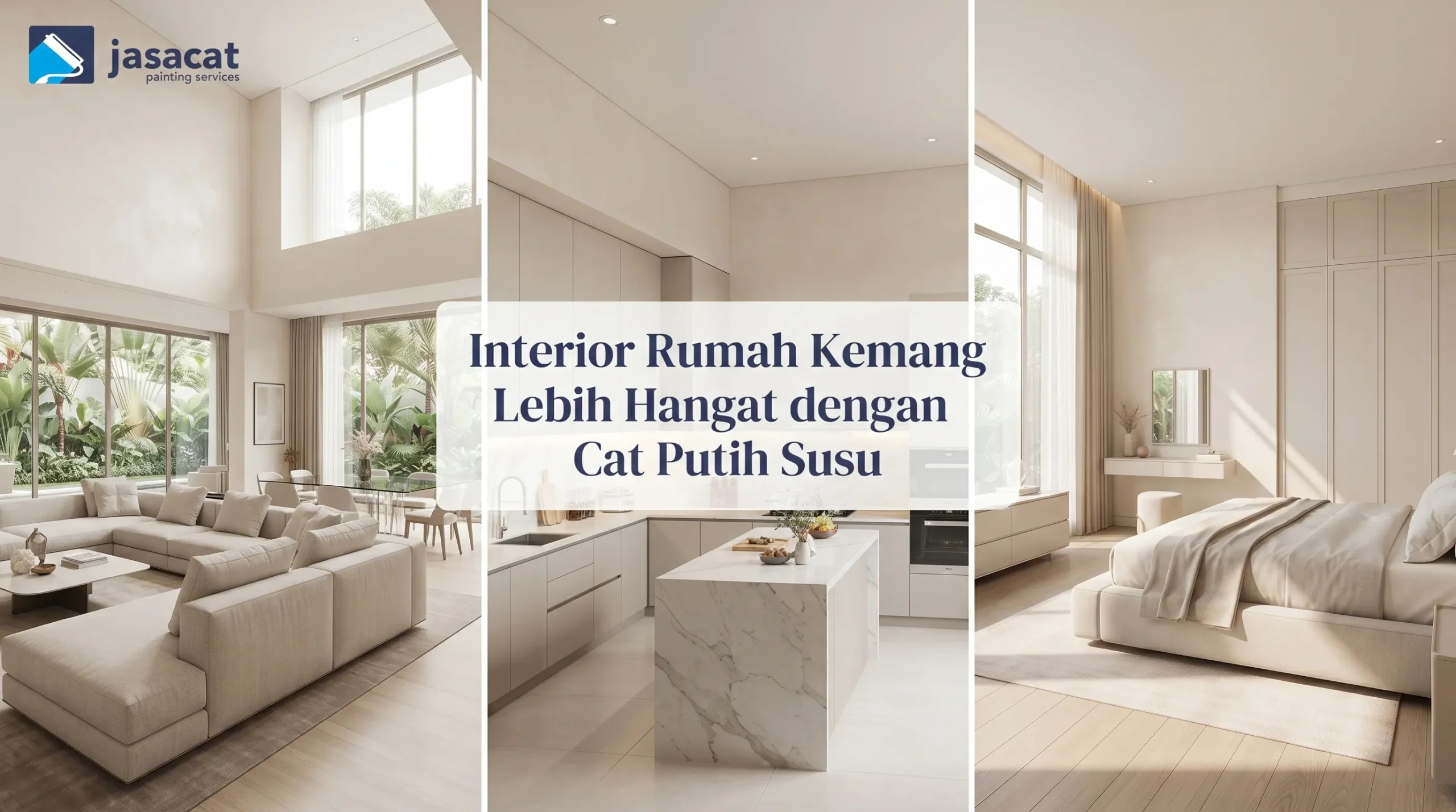 Interior Rumah Kemang Lebih Hangat dengan Cat Putih Susu