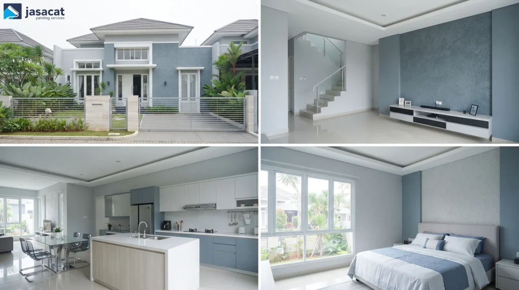 Perpaduan Tiga Warna Rumah
