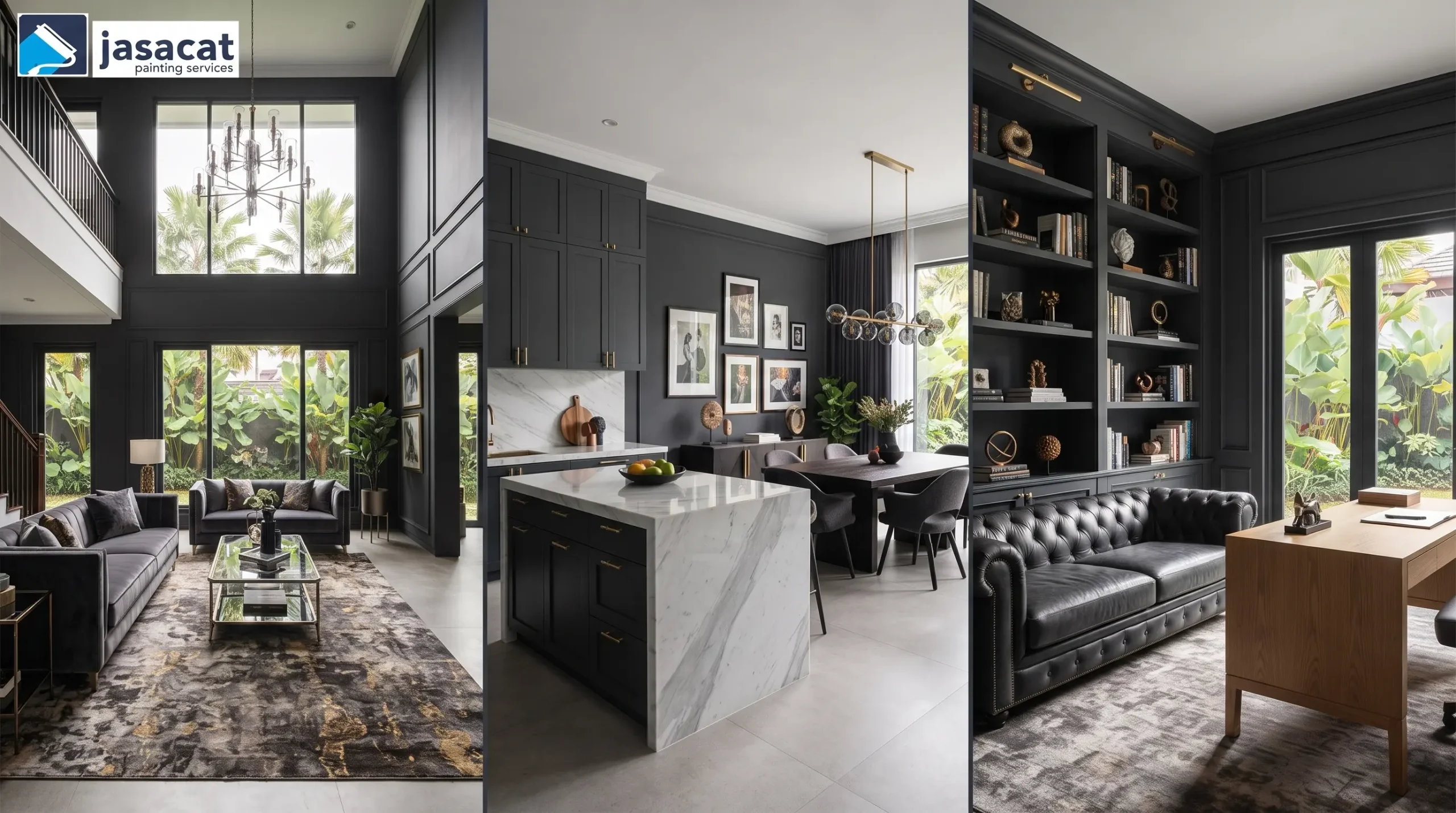 Cat Warna Charcoal untuk Interior Rumah di Kebayoran Baru