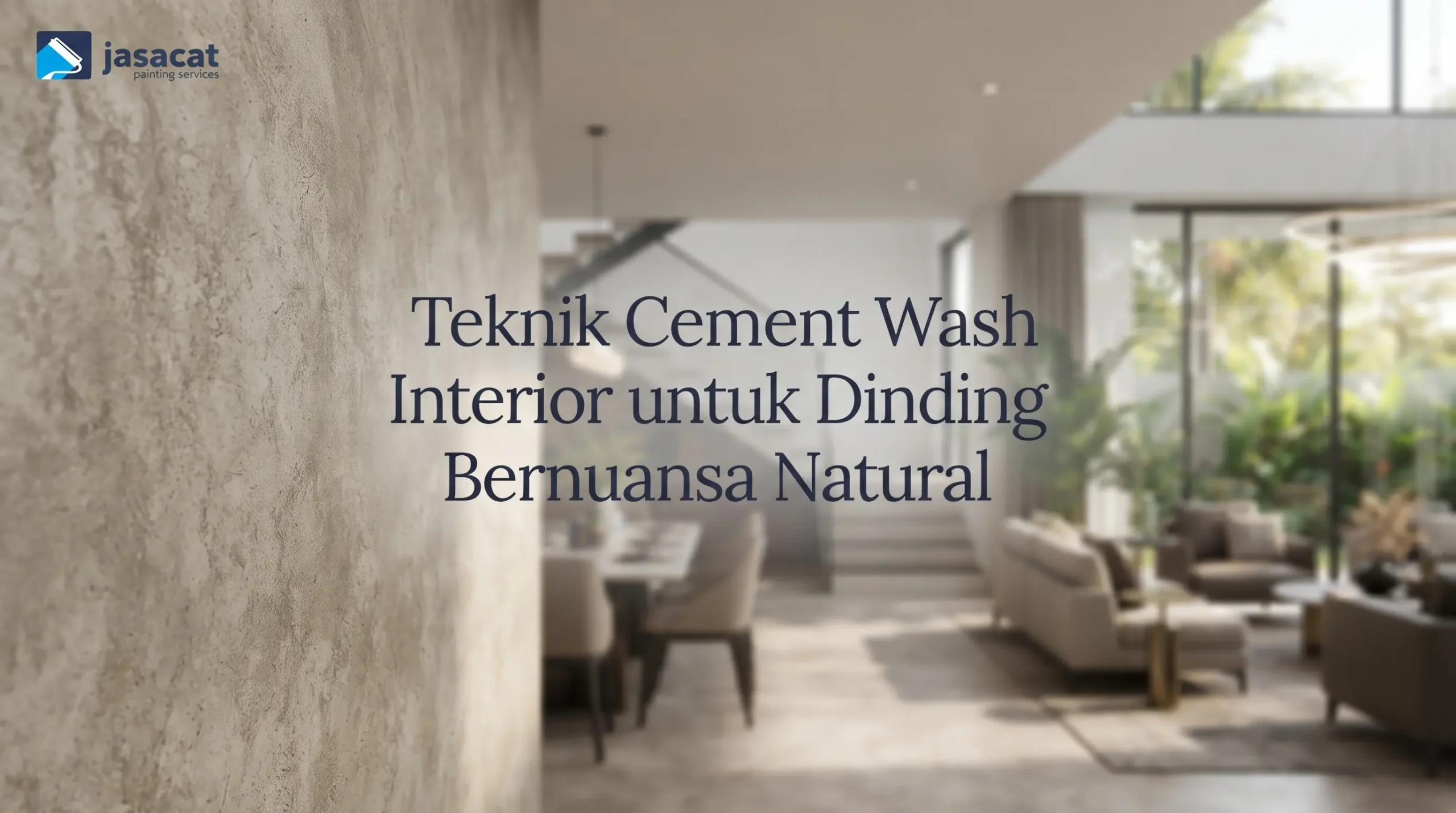 Teknik Cement Wash Interior untuk Dinding Bernuansa Natural