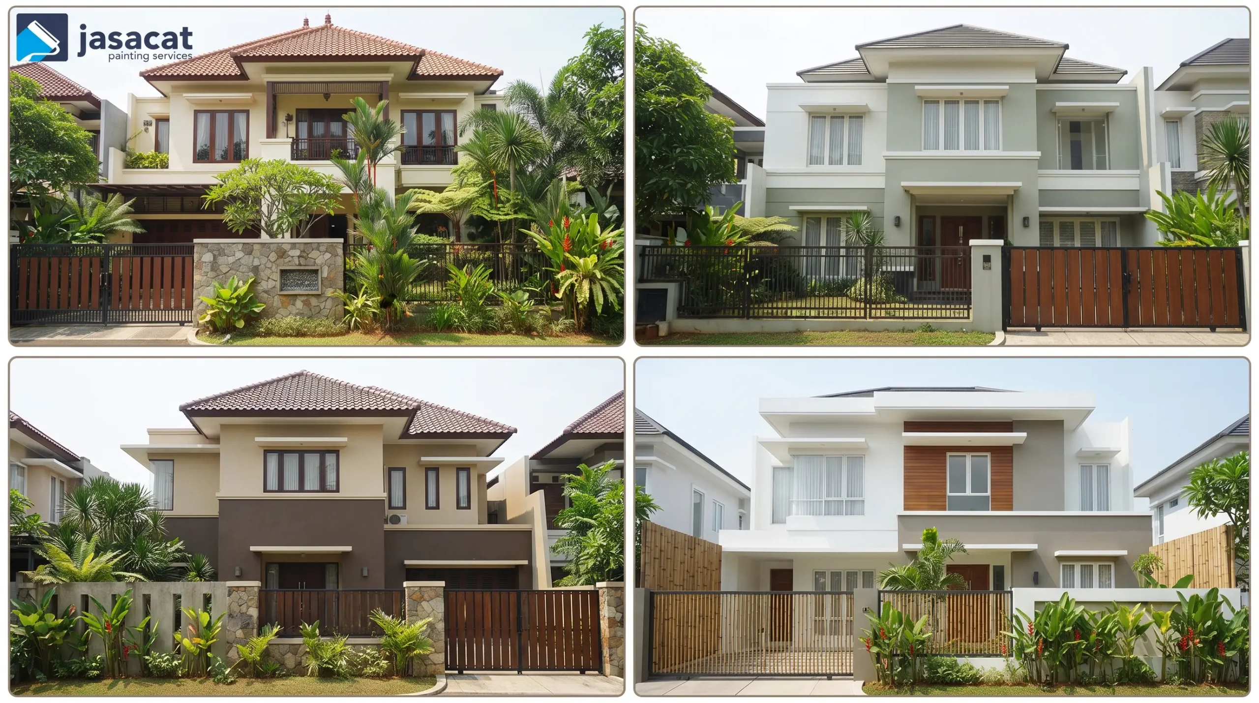 Inspirasi Warna Eksterior Villa Bernuansa Tropis