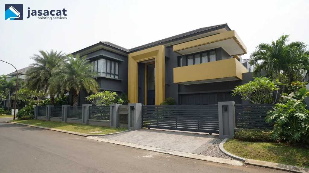 Kombinasi Kuning dan Charcoal