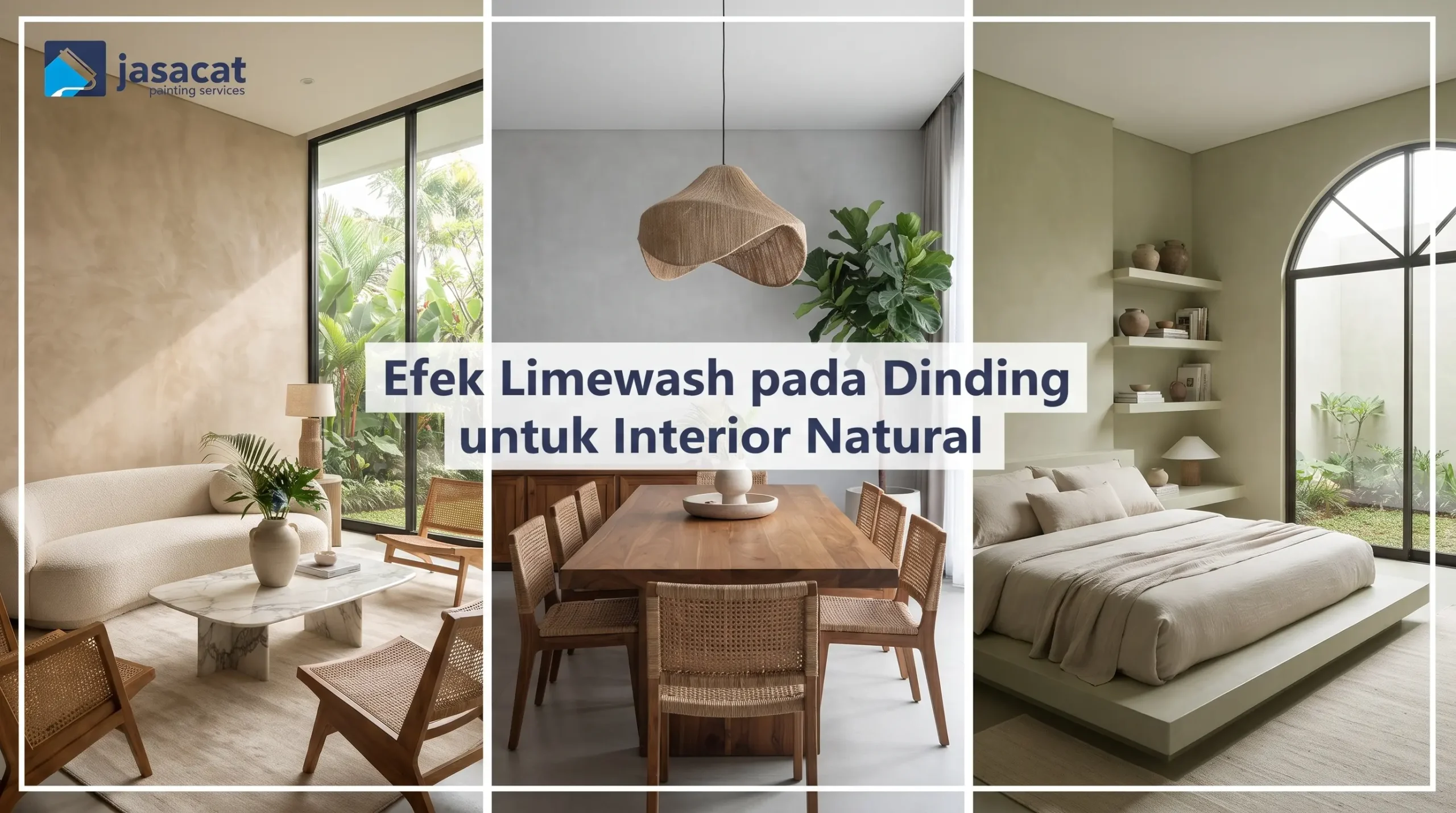 Efek Limewash pada Dinding untuk Interior Natural
