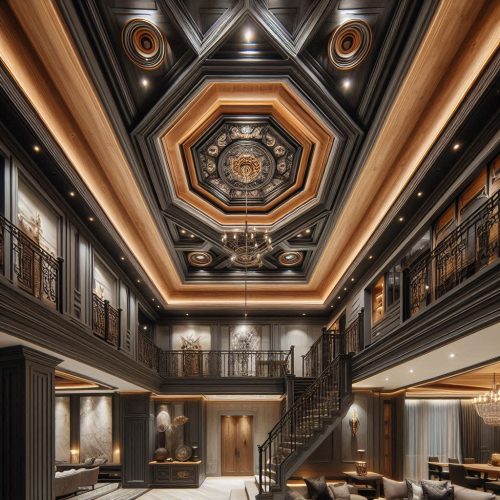 Desain Cat Langit-Langit Rumah Luxury Bergaya Industrial